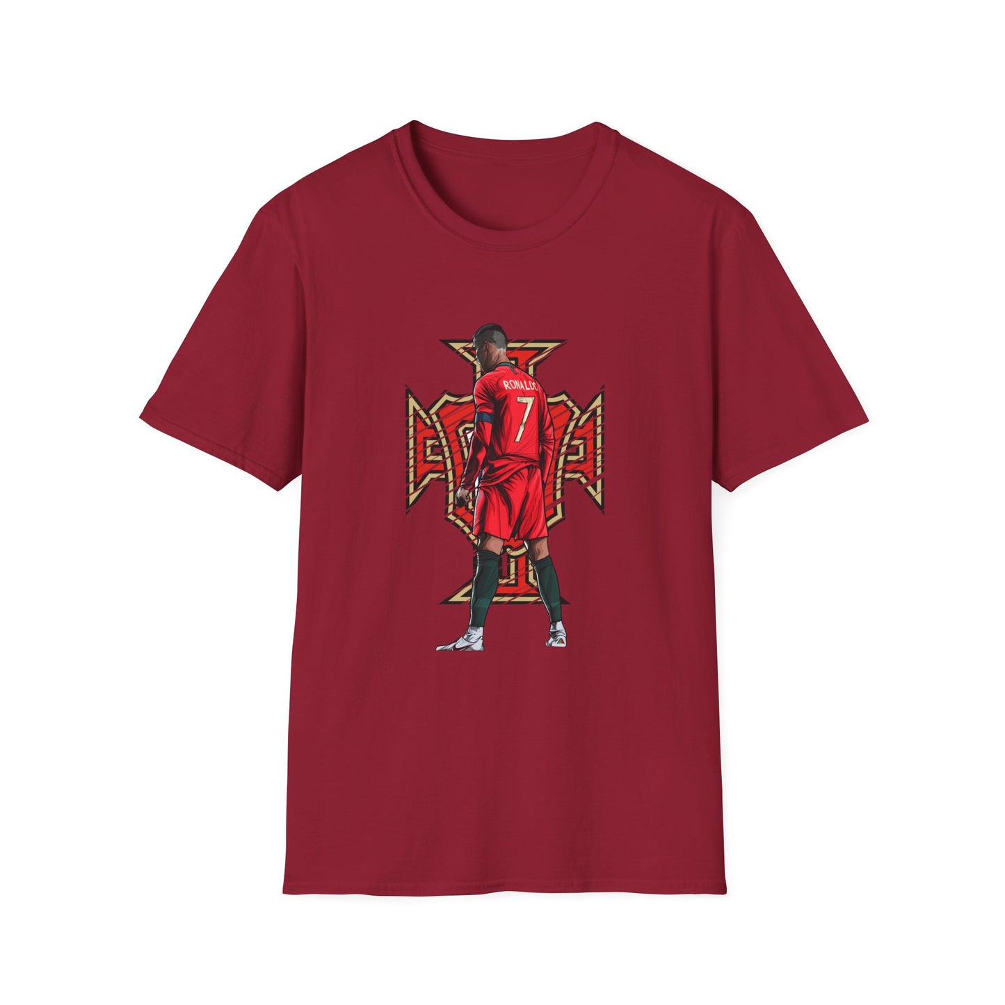 CR7 Free Kick Pose Portugal Logo Unisex Softstyle T-Shirt