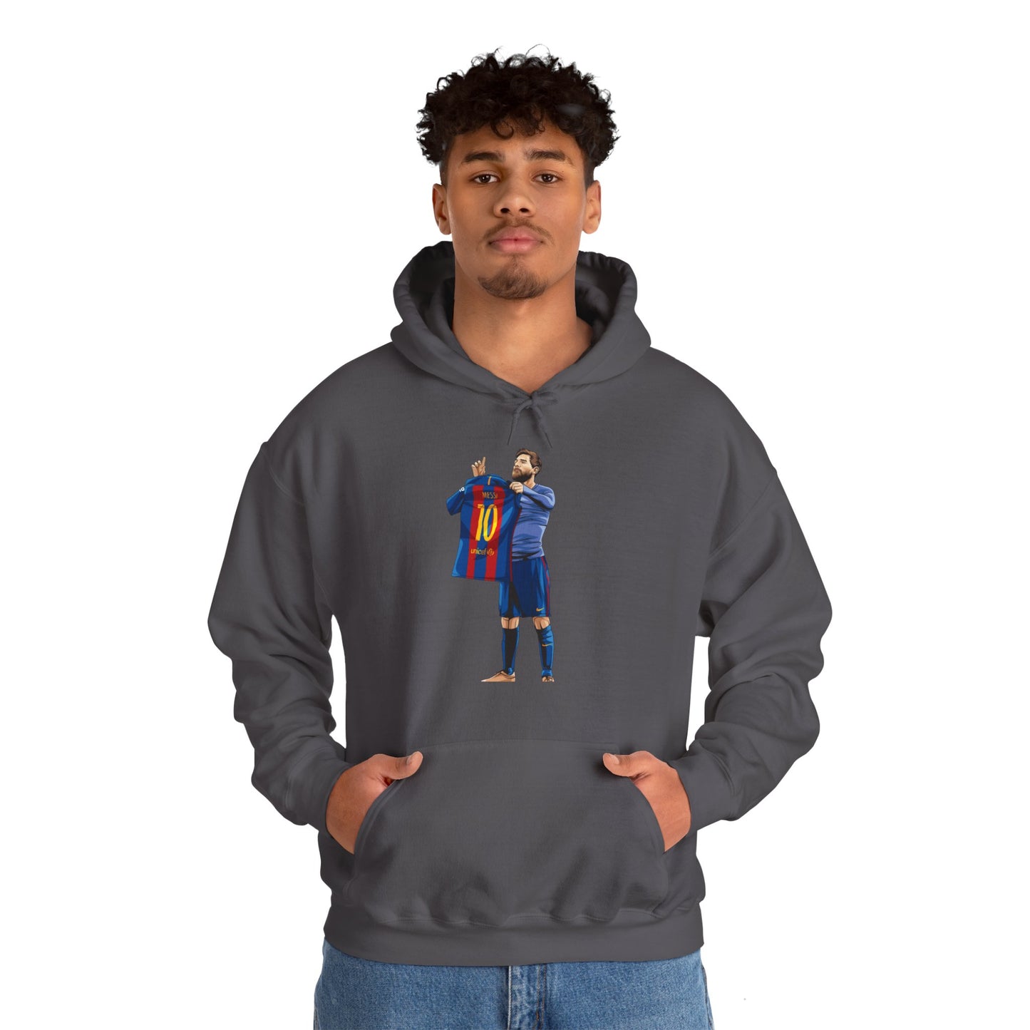 El Clasico Iconic Messi Celebration Unisex Heavy Blend™ Hooded Sweatshirt