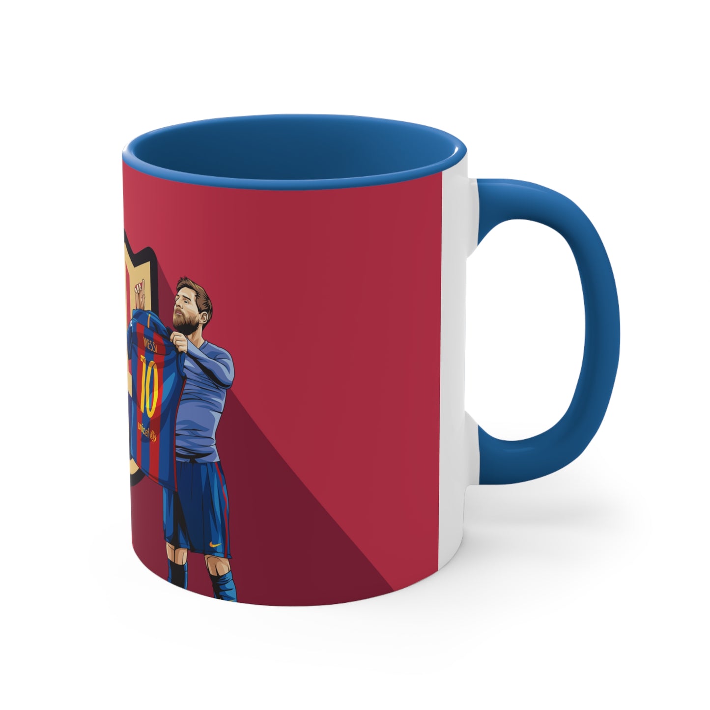 El Clasico Iconic Messi Celebration Accent Coffee Mug, 11oz