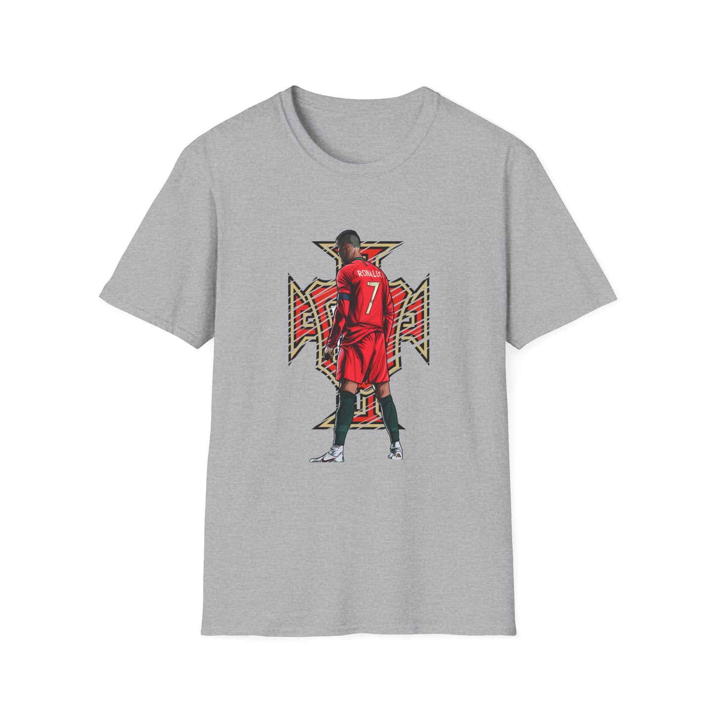 CR7 Free Kick Pose Portugal Logo Unisex Softstyle T-Shirt