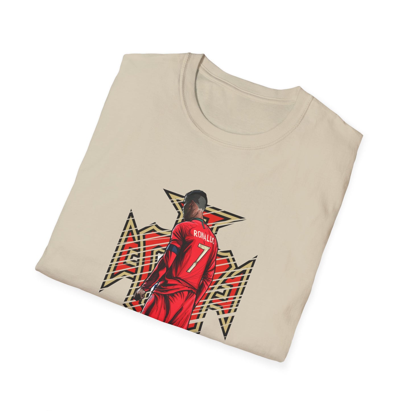 CR7 Free Kick Pose Portugal Logo Unisex Softstyle T-Shirt