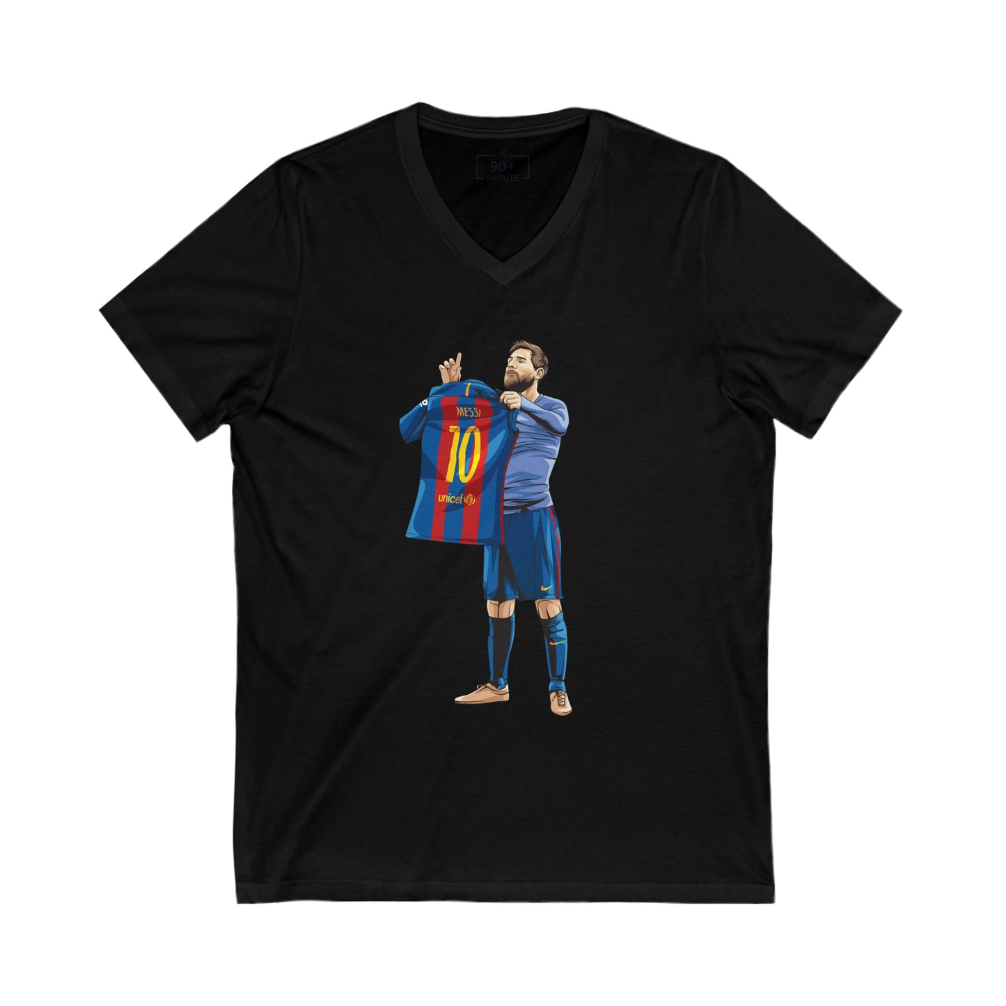 El Clasico Iconic Messi Celebration Unisex Jersey Short Sleeve V-Neck Tee