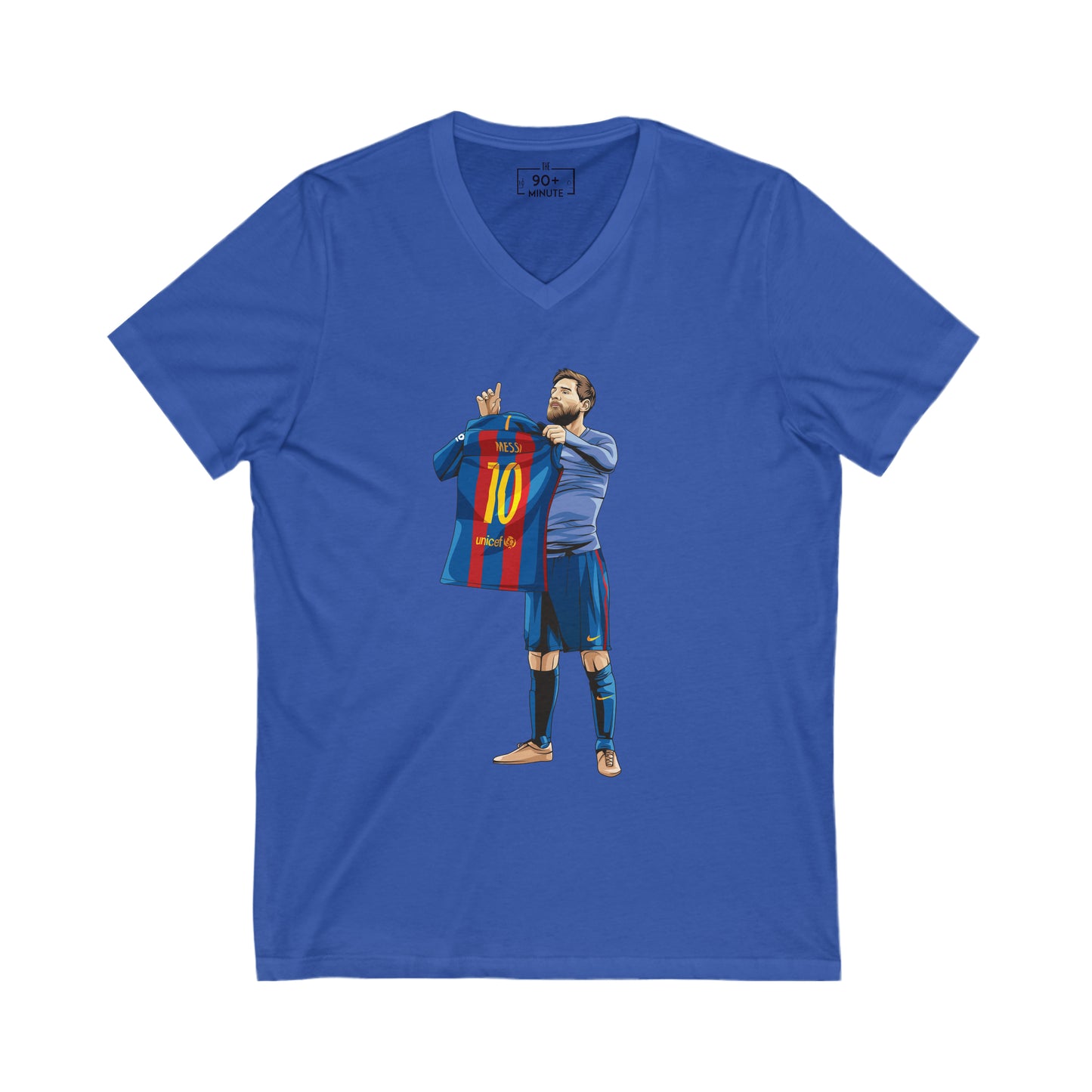 El Clasico Iconic Messi Celebration Unisex Jersey Short Sleeve V-Neck Tee