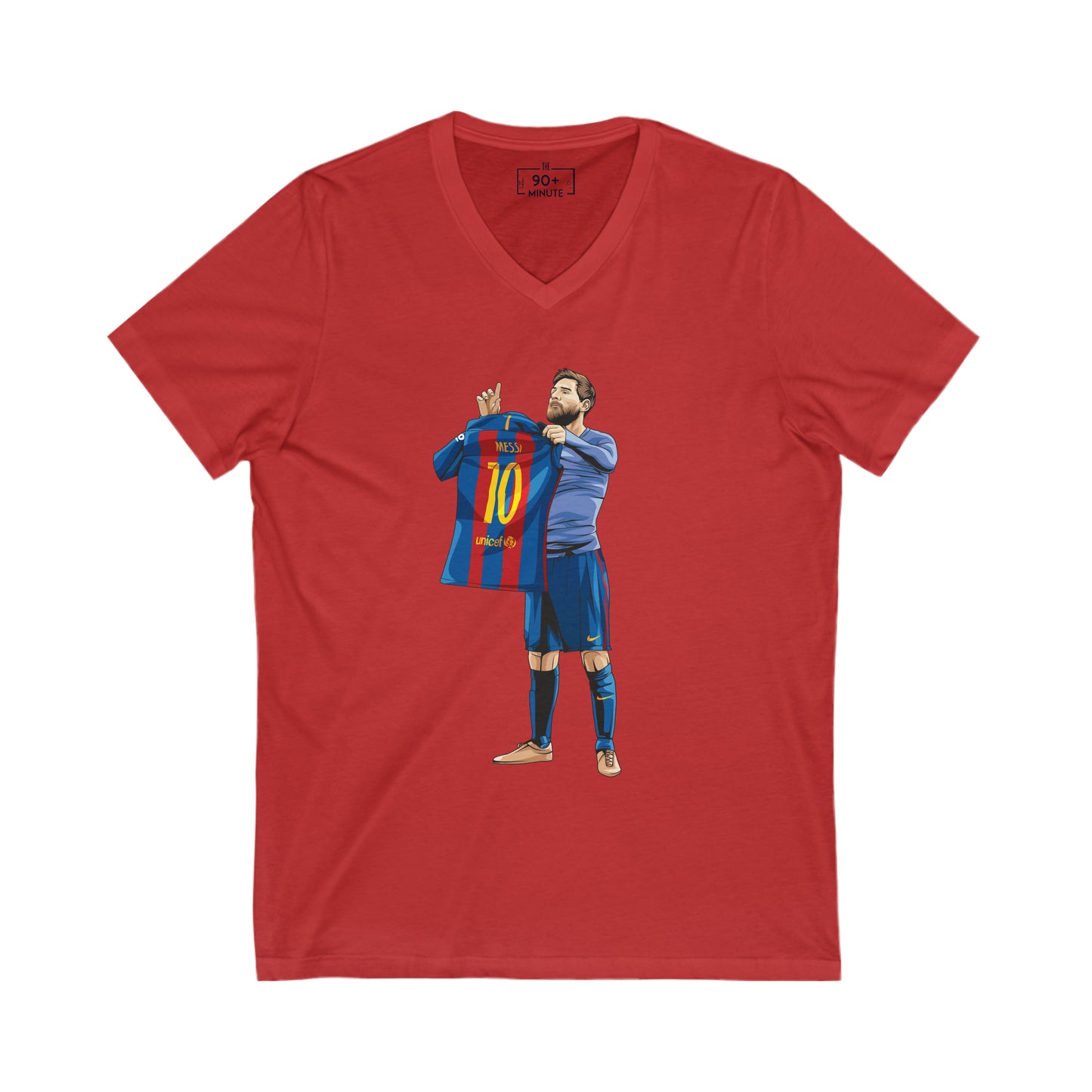 El Clasico Iconic Messi Celebration Unisex Jersey Short Sleeve V-Neck Tee