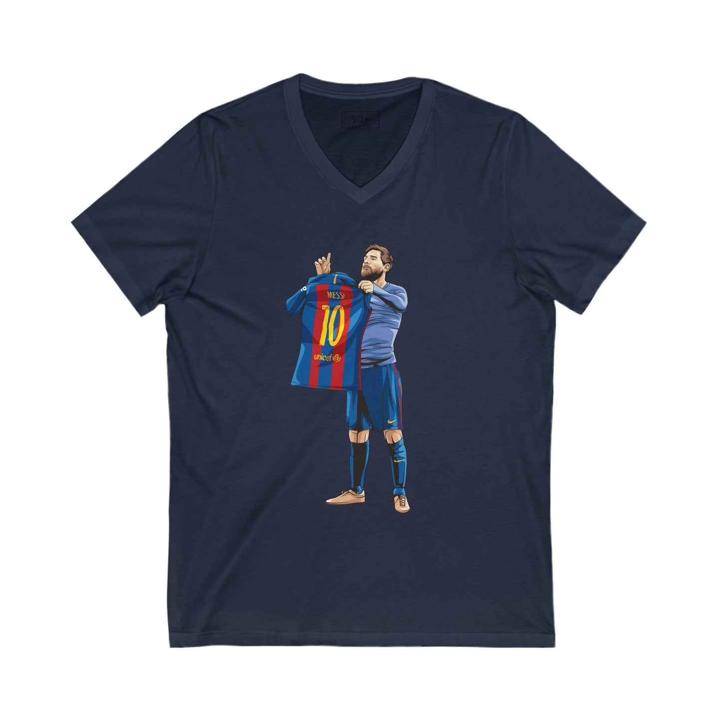 El Clasico Iconic Messi Celebration Unisex Jersey Short Sleeve V-Neck Tee