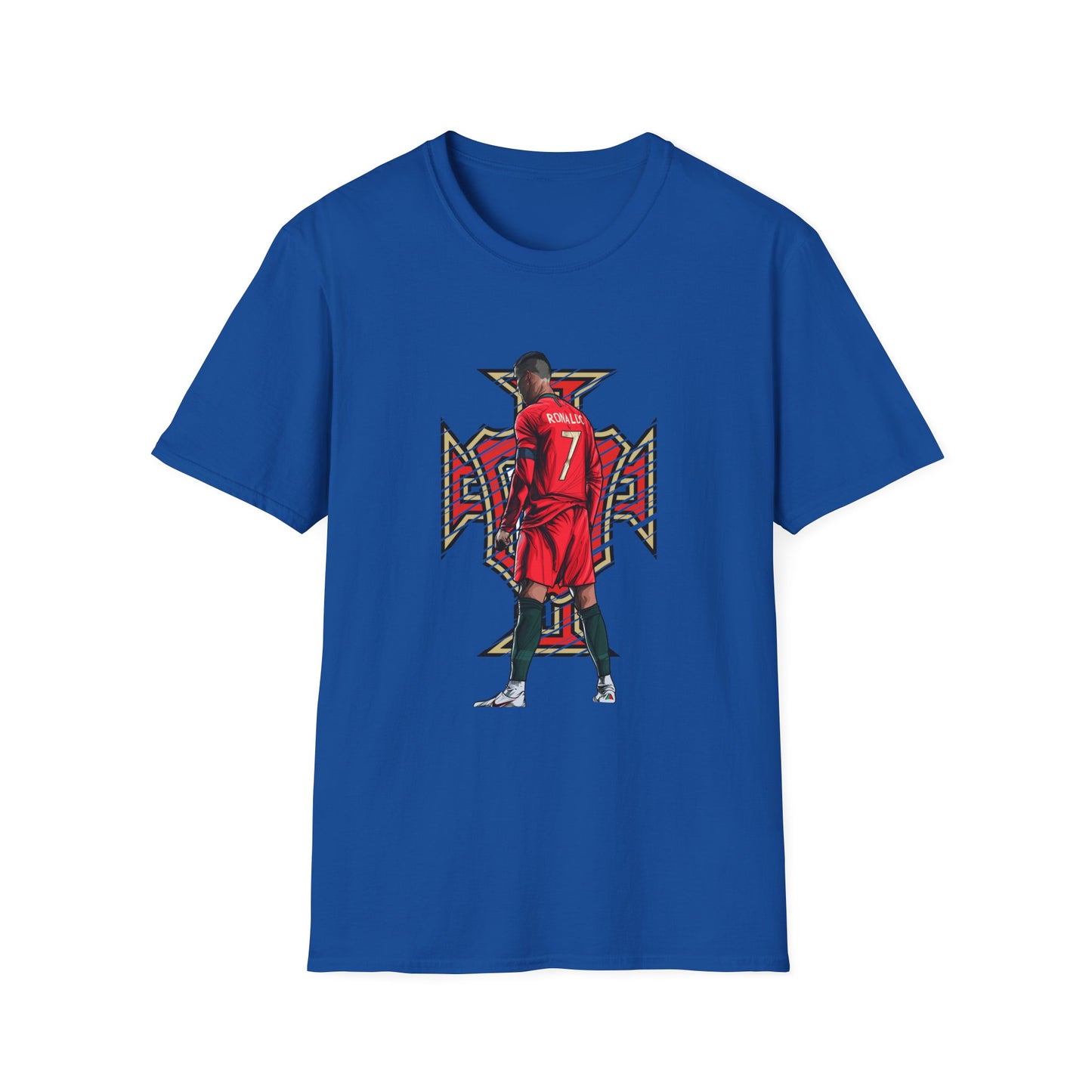 CR7 Free Kick Pose Portugal Logo Unisex Softstyle T-Shirt