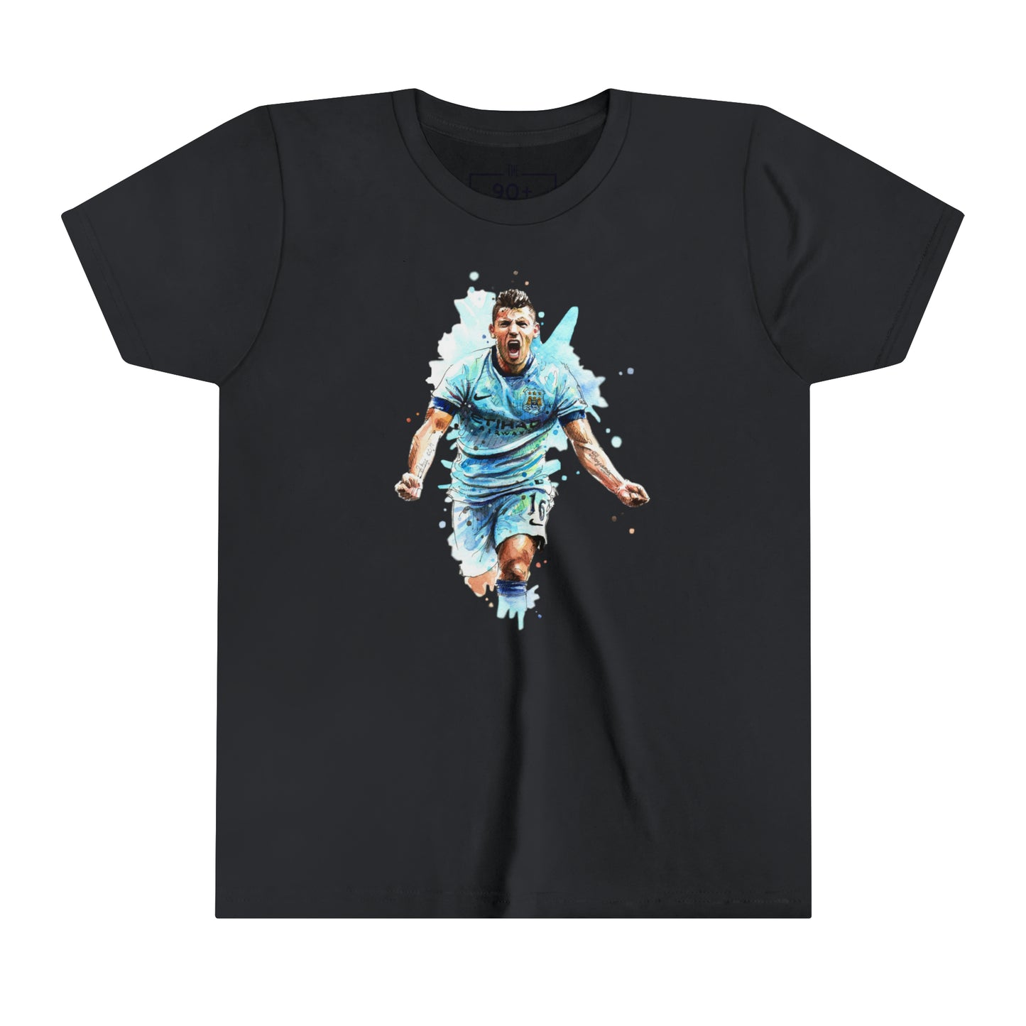 Man City Aguero Vintage Youth Short Sleeve Tee