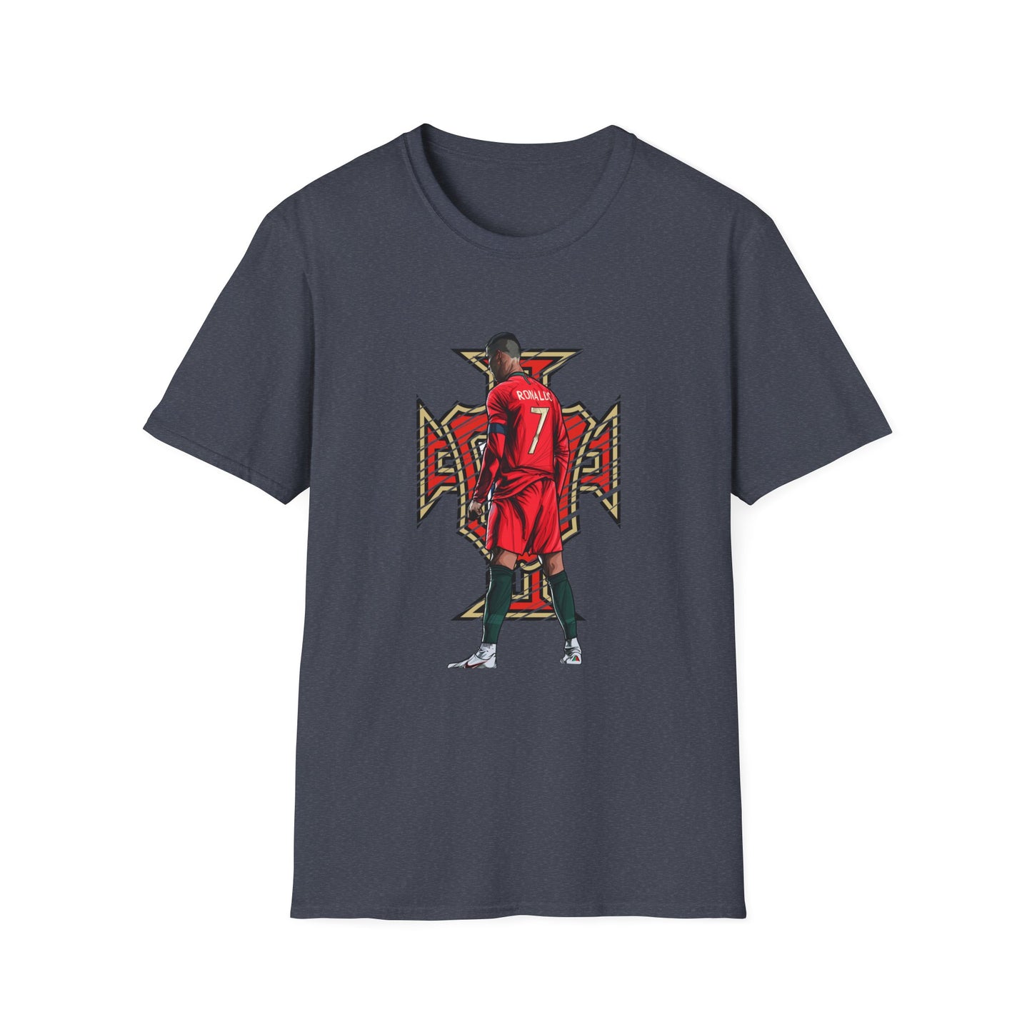 CR7 Free Kick Pose Portugal Logo Unisex Softstyle T-Shirt