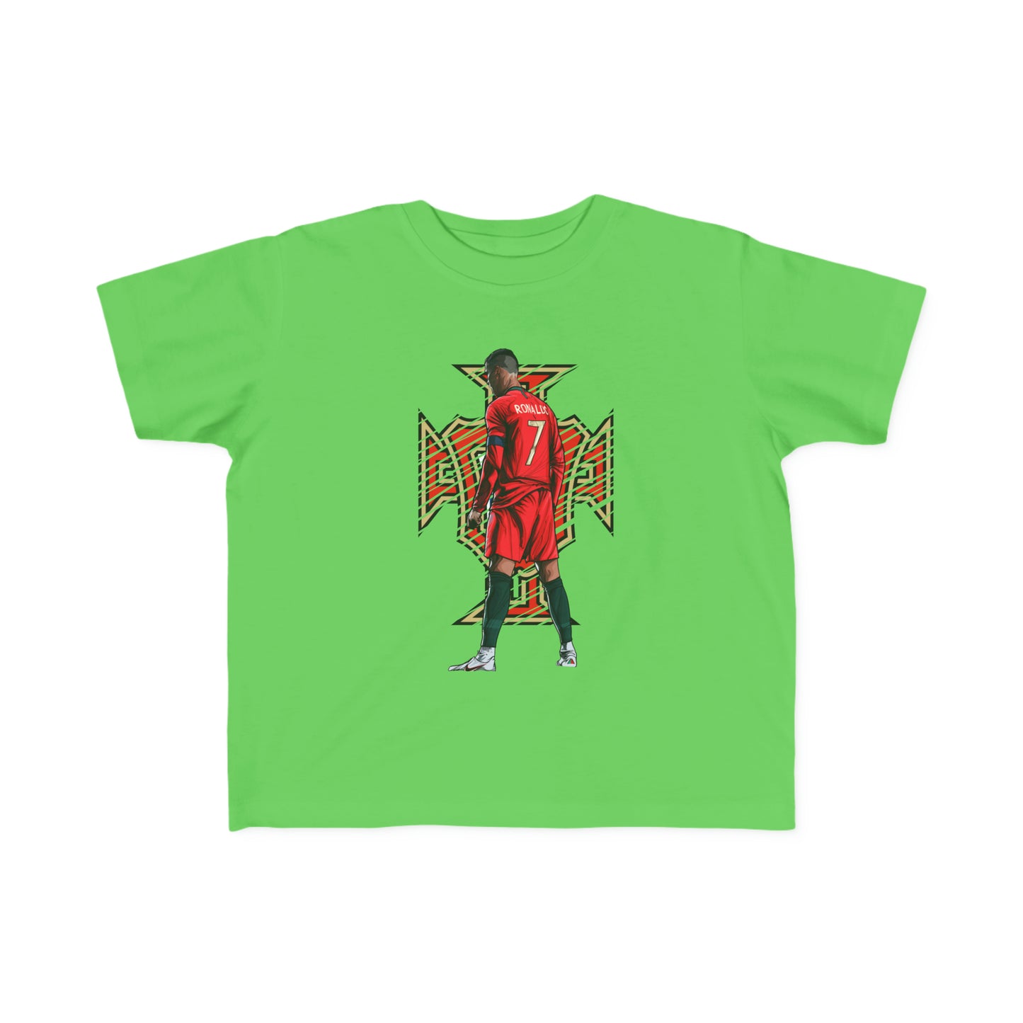 CR7 Free Kick Pose Portugal Logo Toddler's Fine Jersey Tee