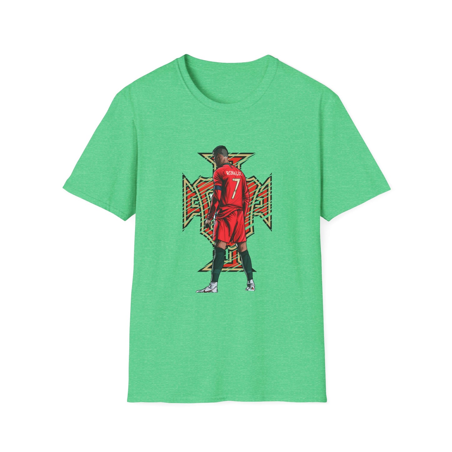 CR7 Free Kick Pose Portugal Logo Unisex Softstyle T-Shirt
