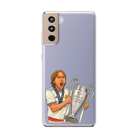 Modric Phone Case featuring Champions Celebrations, Clear Case, Soccer Fan Gear, Unique Gift for Sports Lovers, Customizable Design