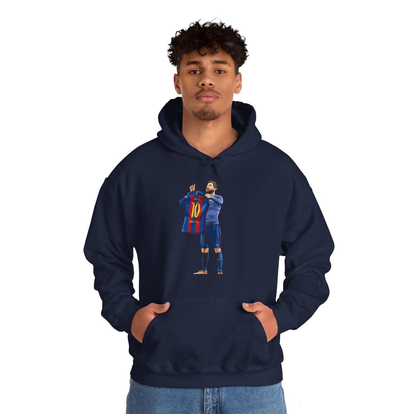 El Clasico Iconic Messi Celebration Unisex Heavy Blend™ Hooded Sweatshirt