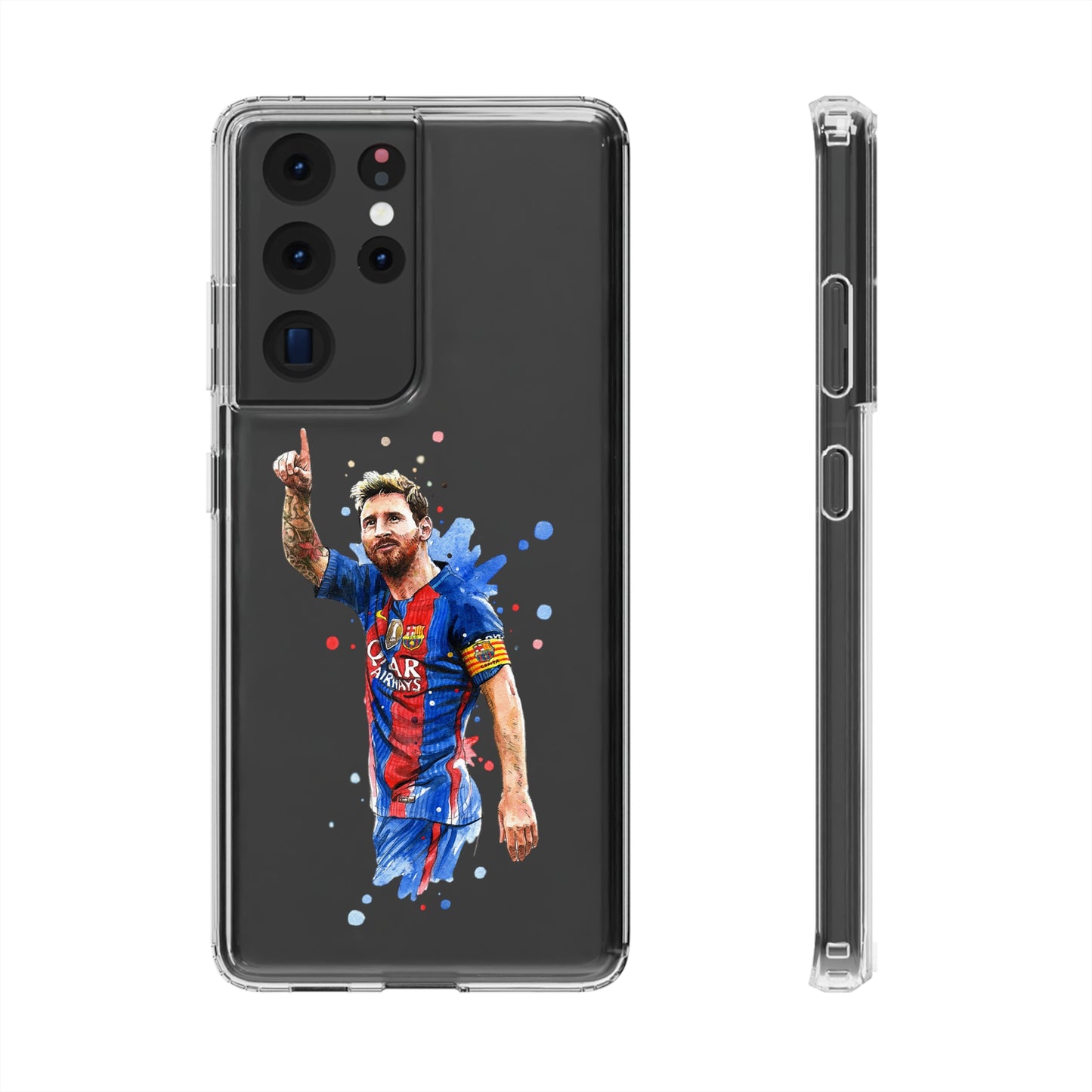 Blonde Messi Barcelona Clear Cases