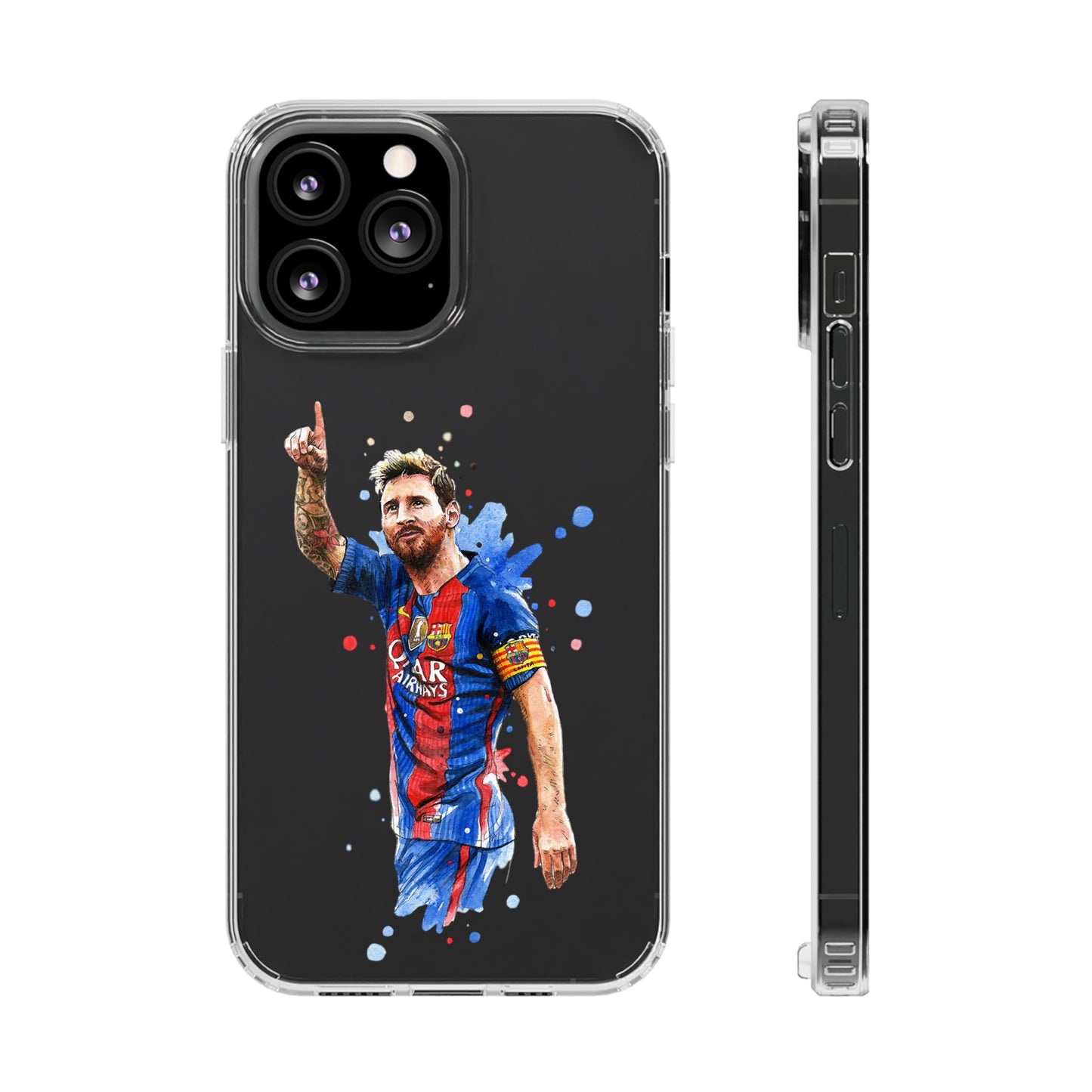 Blonde Messi Barcelona Clear Cases