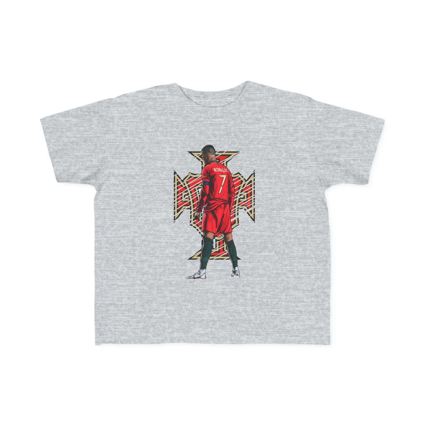 CR7 Free Kick Pose Portugal Logo Toddler's Fine Jersey Tee