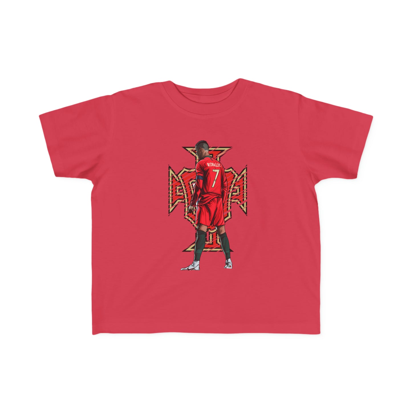 CR7 Free Kick Pose Portugal Logo Toddler's Fine Jersey Tee