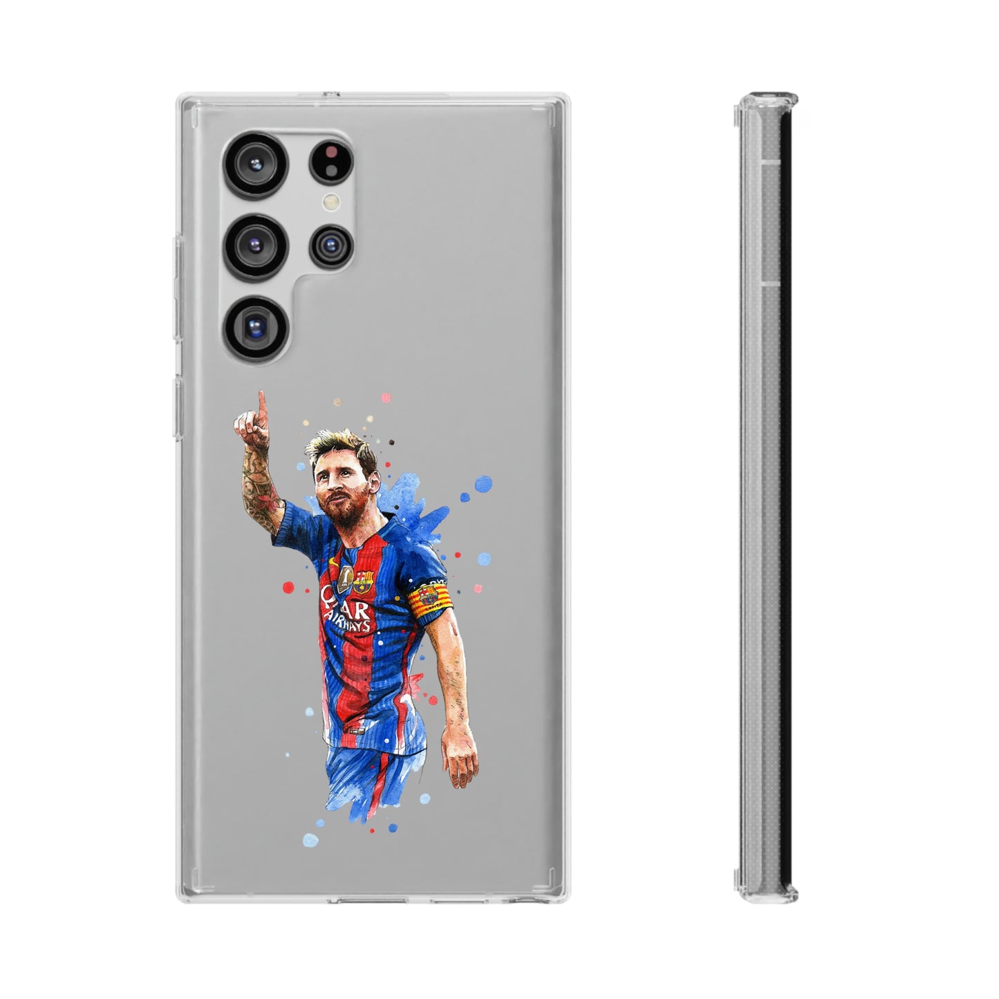 Blonde Messi Barcelona Clear Cases