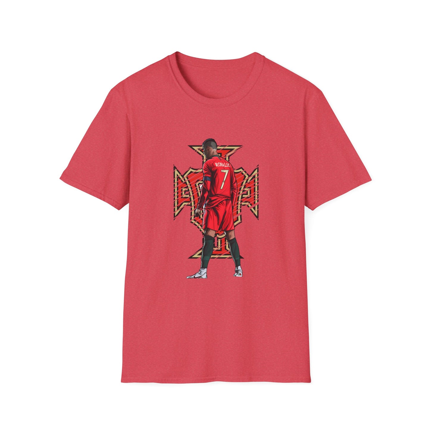 CR7 Free Kick Pose Portugal Logo Unisex Softstyle T-Shirt