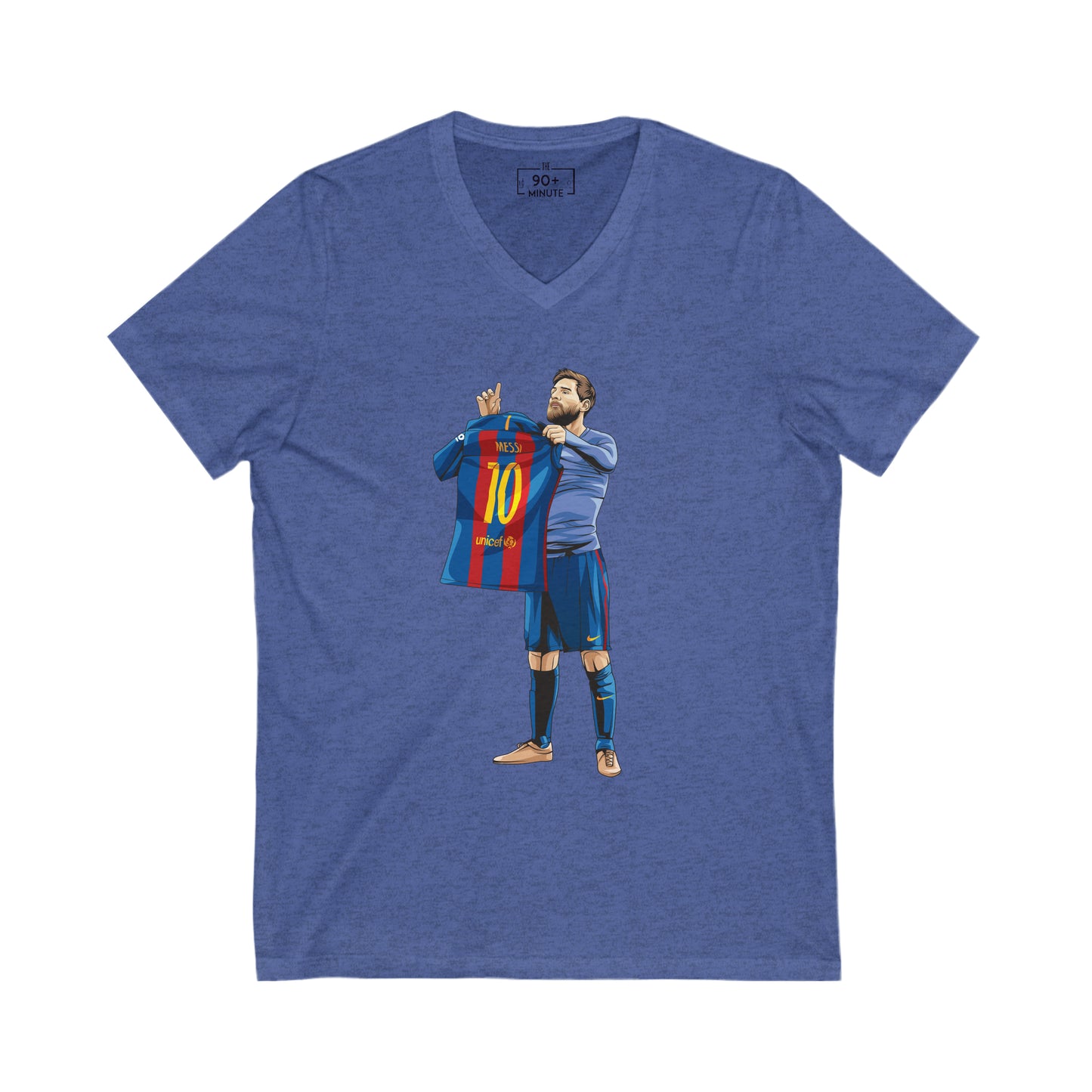 El Clasico Iconic Messi Celebration Unisex Jersey Short Sleeve V-Neck Tee