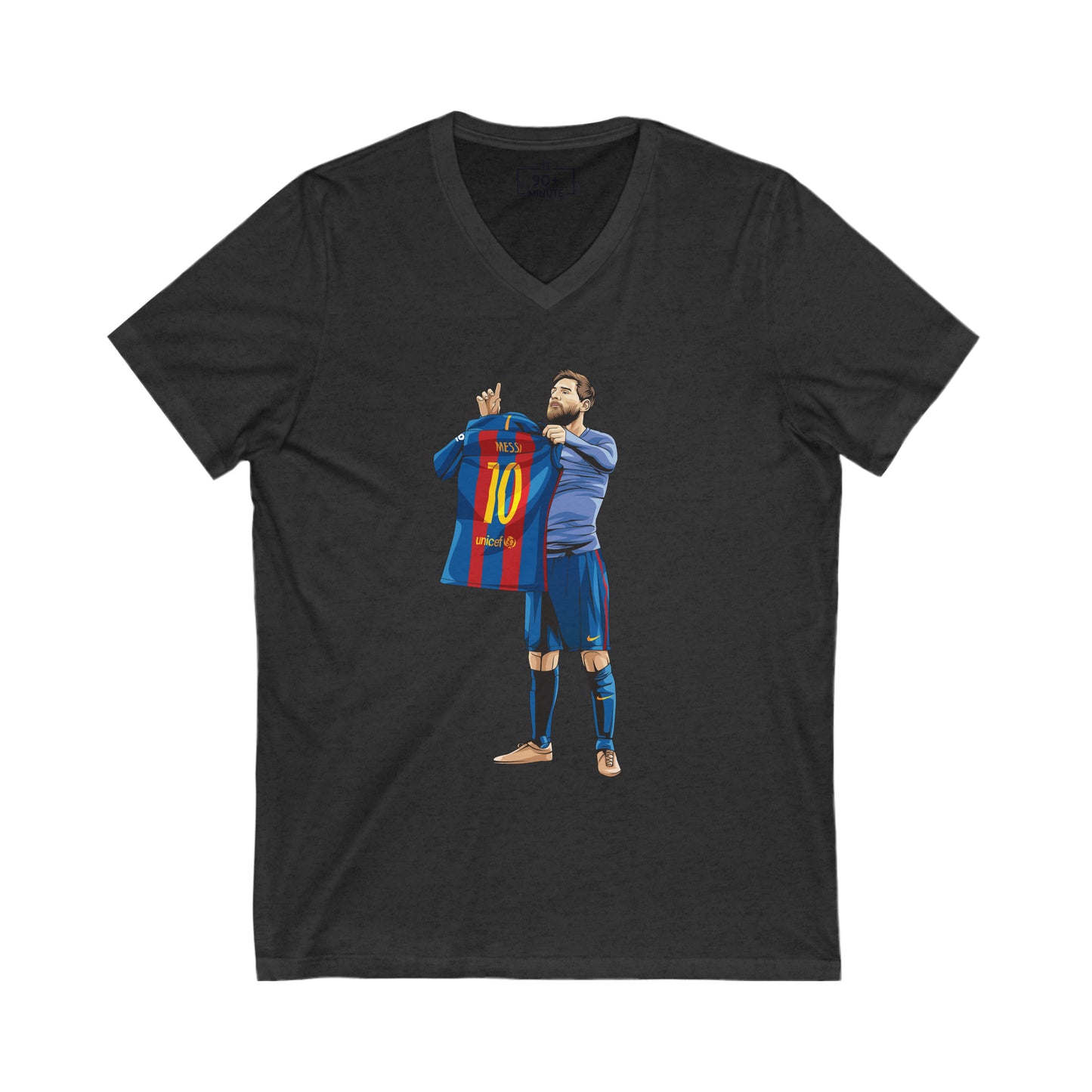 El Clasico Iconic Messi Celebration Unisex Jersey Short Sleeve V-Neck Tee
