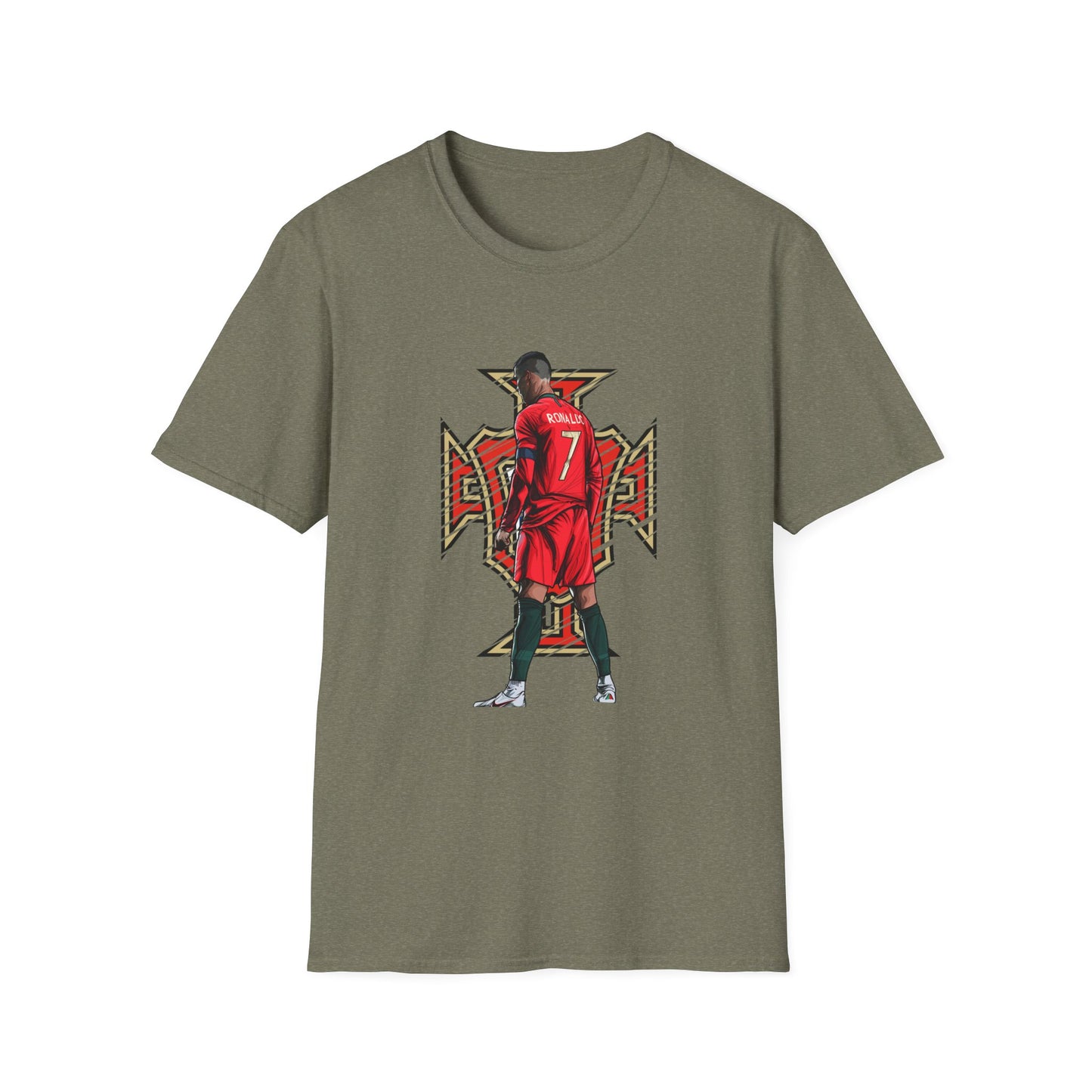CR7 Free Kick Pose Portugal Logo Unisex Softstyle T-Shirt