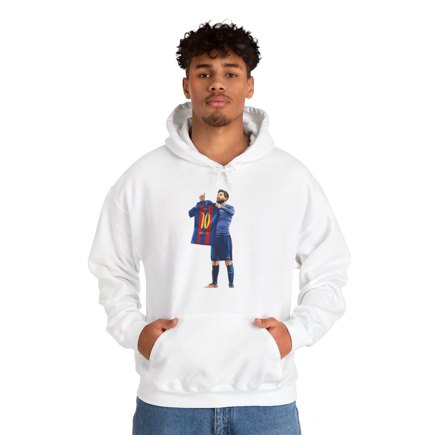 El Clasico Iconic Messi Celebration Unisex Heavy Blend™ Hooded Sweatshirt