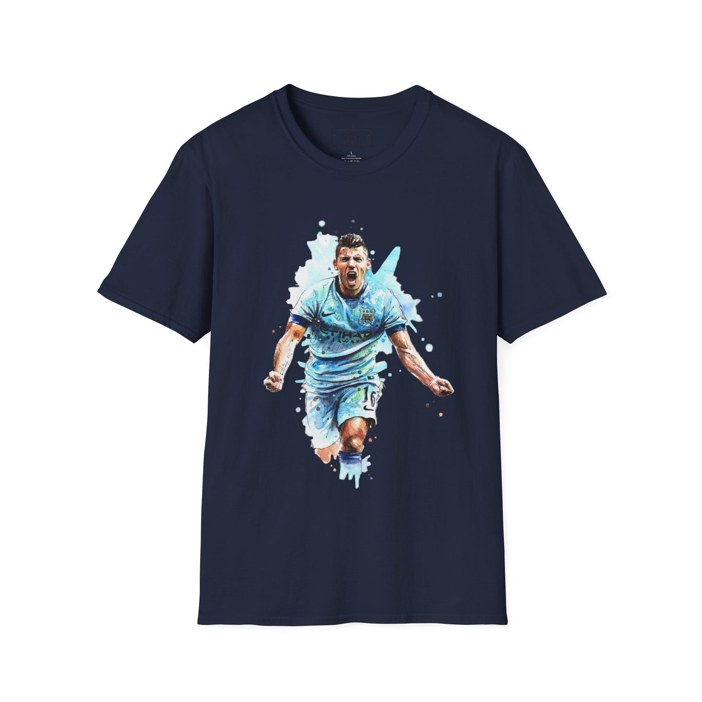 Man City Aguero Vintage Unisex Softstyle T-Shirt