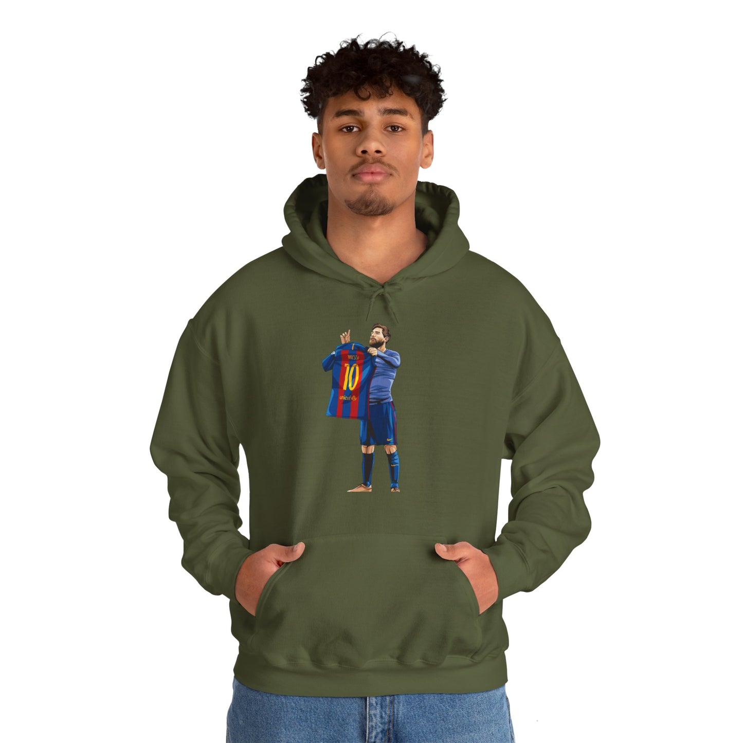 El Clasico Iconic Messi Celebration Unisex Heavy Blend™ Hooded Sweatshirt