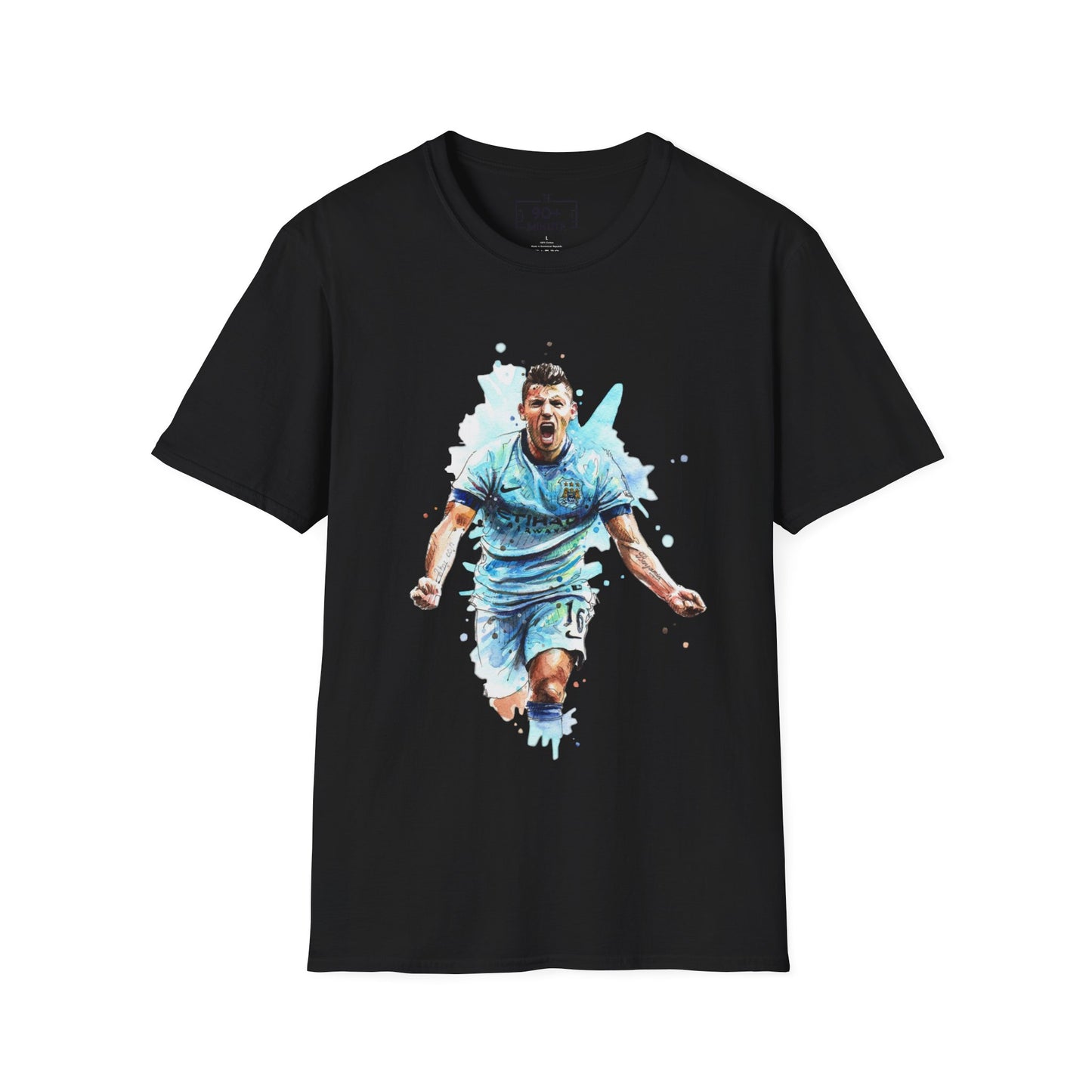 Man City Aguero Vintage Unisex Softstyle T-Shirt