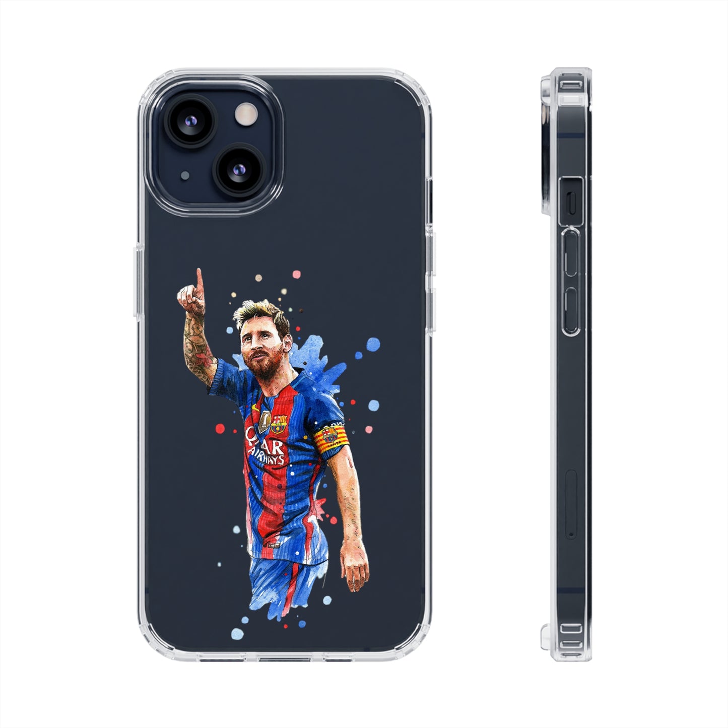 Blonde Messi Barcelona Clear Cases