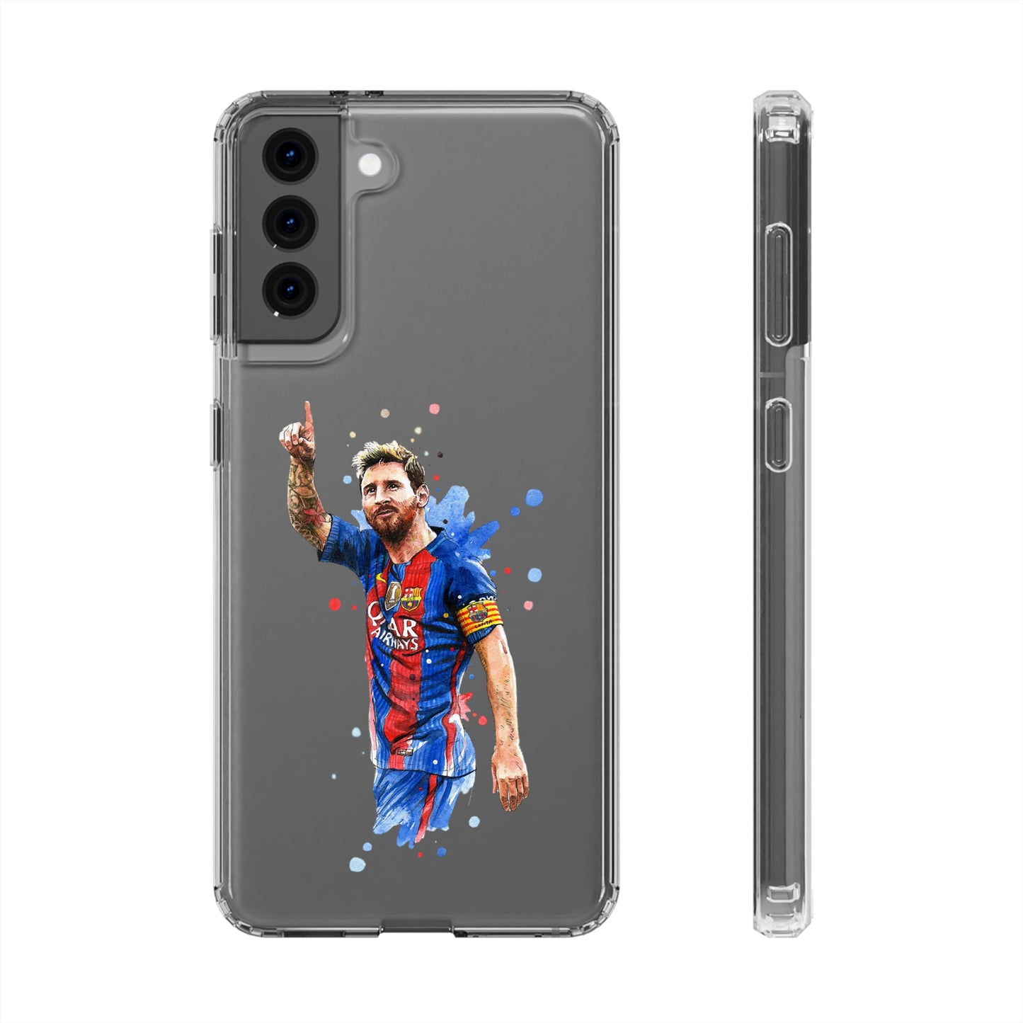 Blonde Messi Barcelona Clear Cases