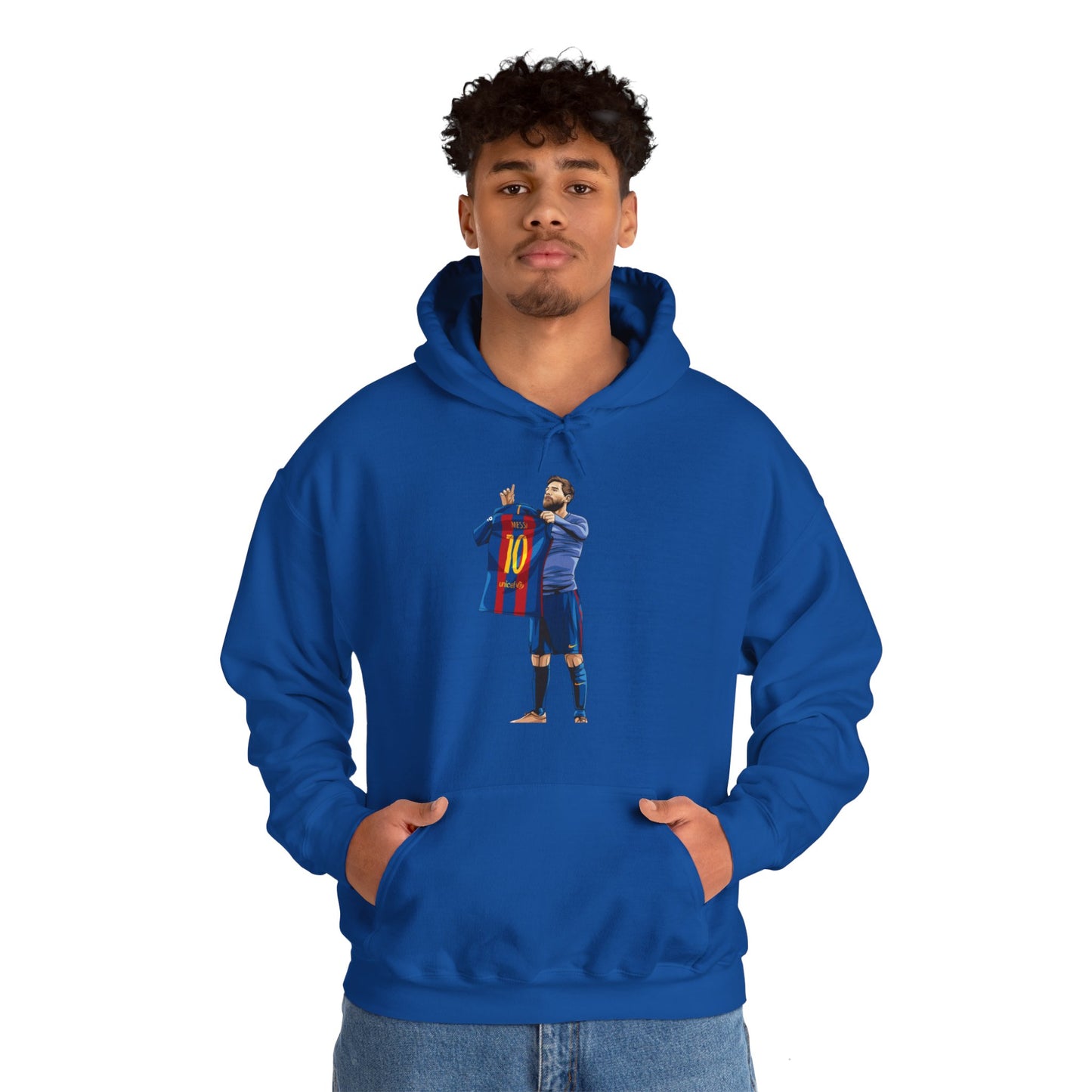 El Clasico Iconic Messi Celebration Unisex Heavy Blend™ Hooded Sweatshirt