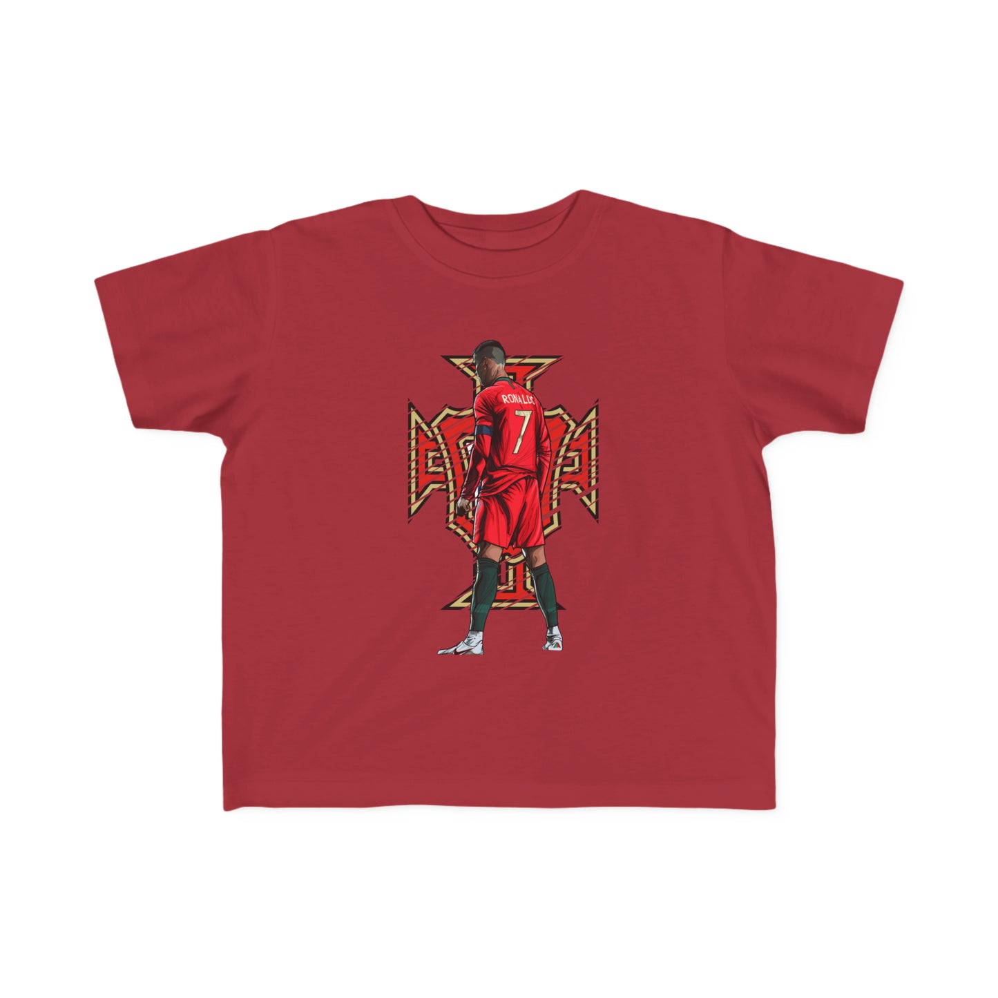 CR7 Free Kick Pose Portugal Logo Toddler's Fine Jersey Tee