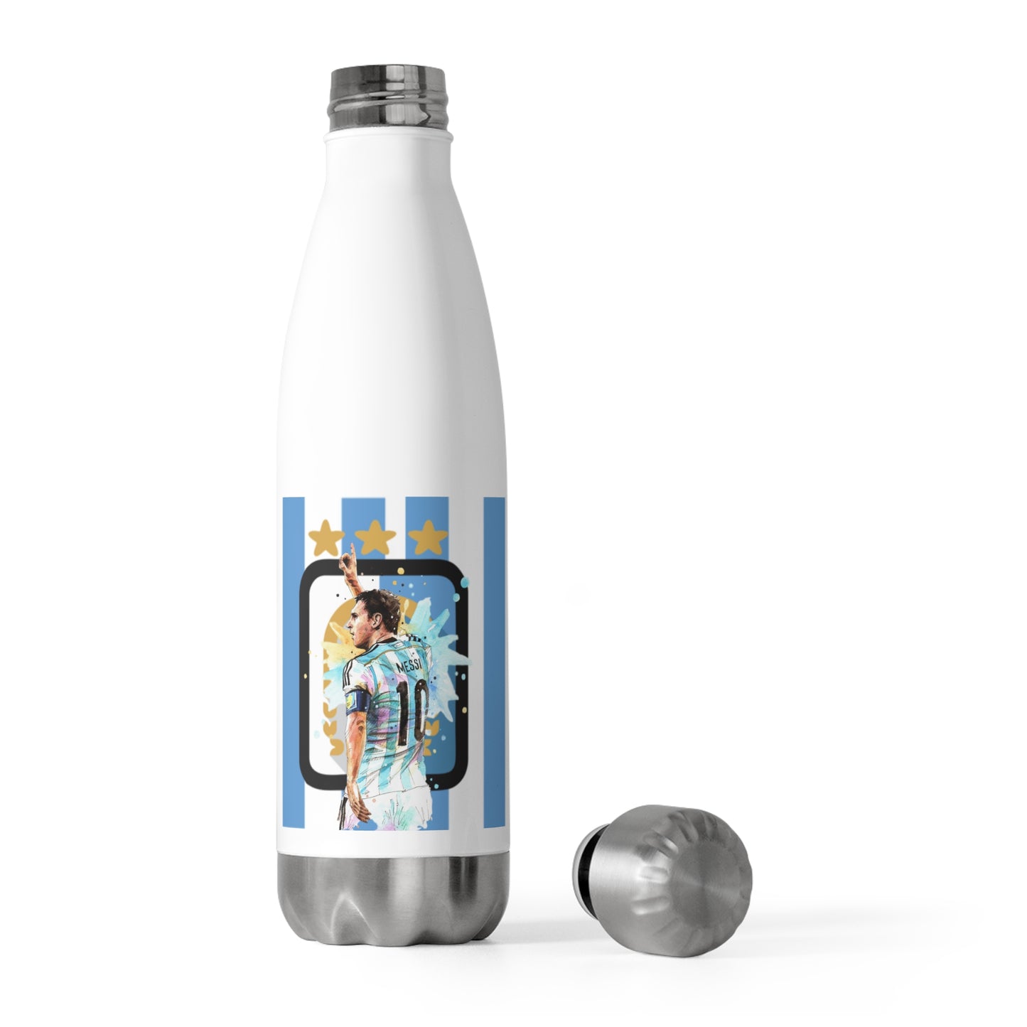 Lionel Messi Argentina Captain Vintage 20oz Insulated Bottle