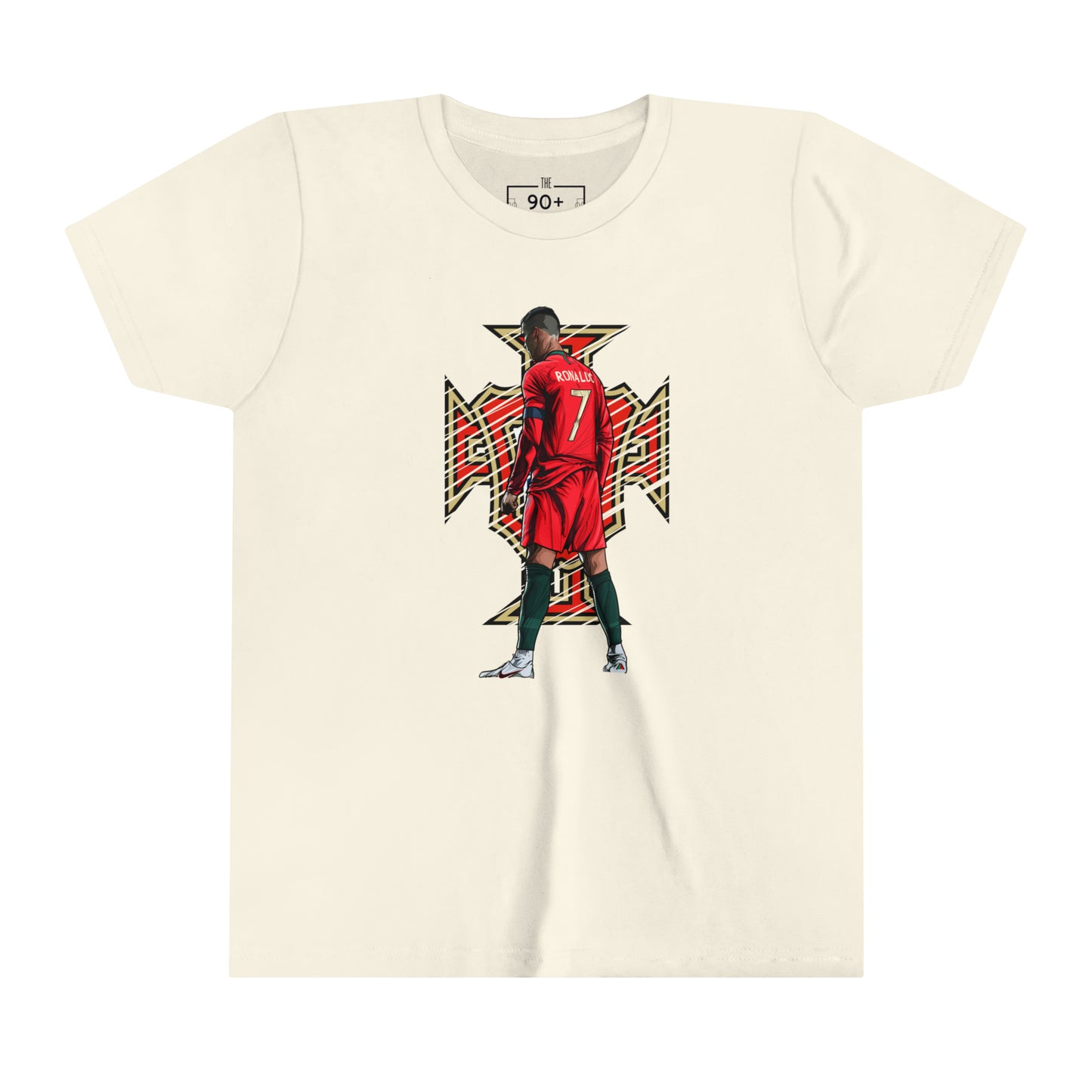 CR7 Free Kick Pose Portugal Logo Youth Short Sleeve Tee