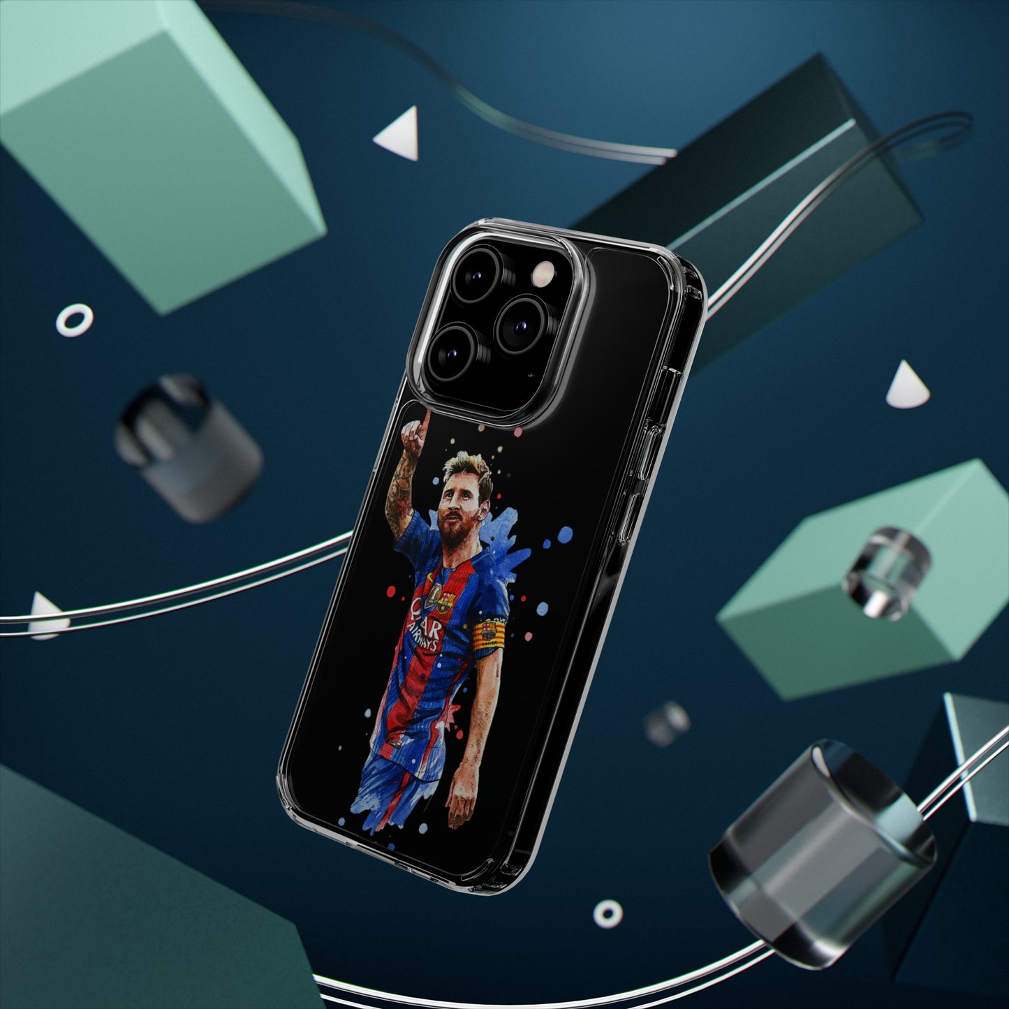 Blonde Messi Barcelona Clear Cases