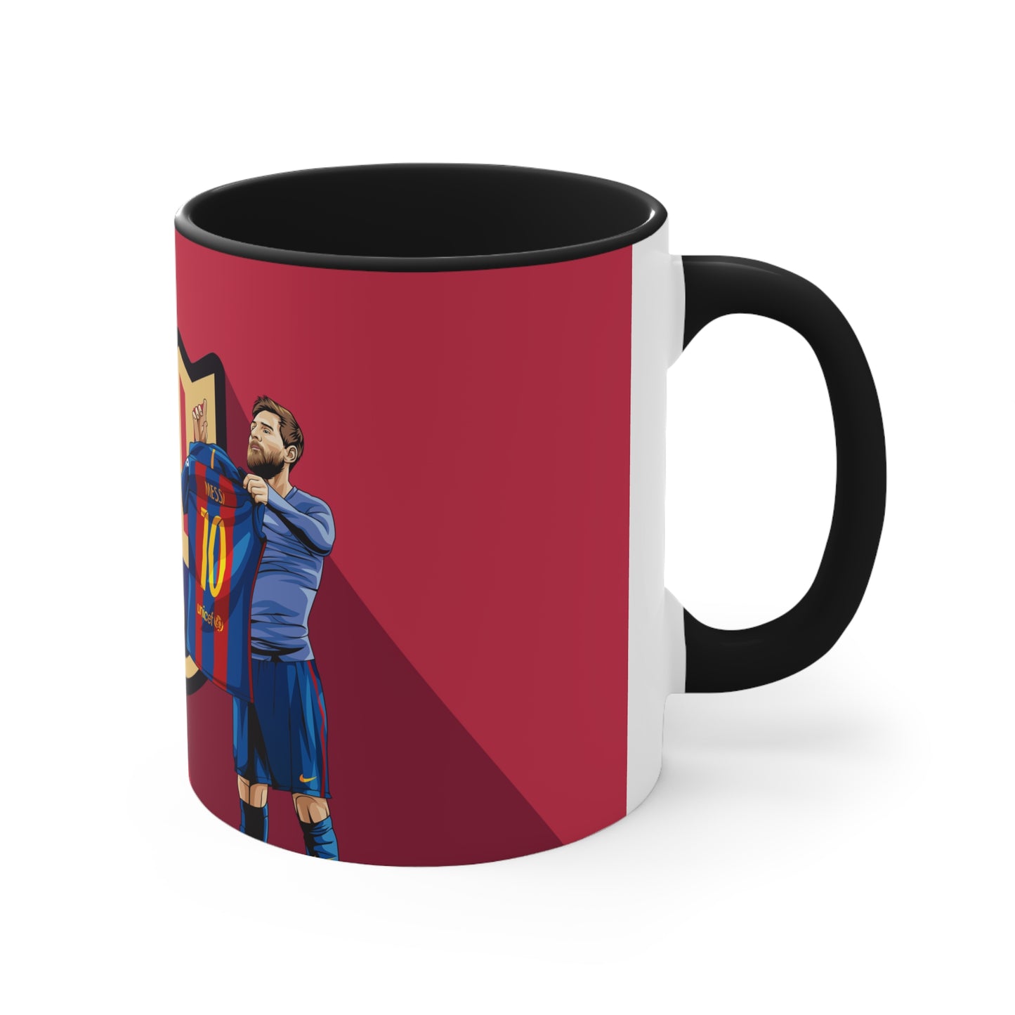 El Clasico Iconic Messi Celebration Accent Coffee Mug, 11oz