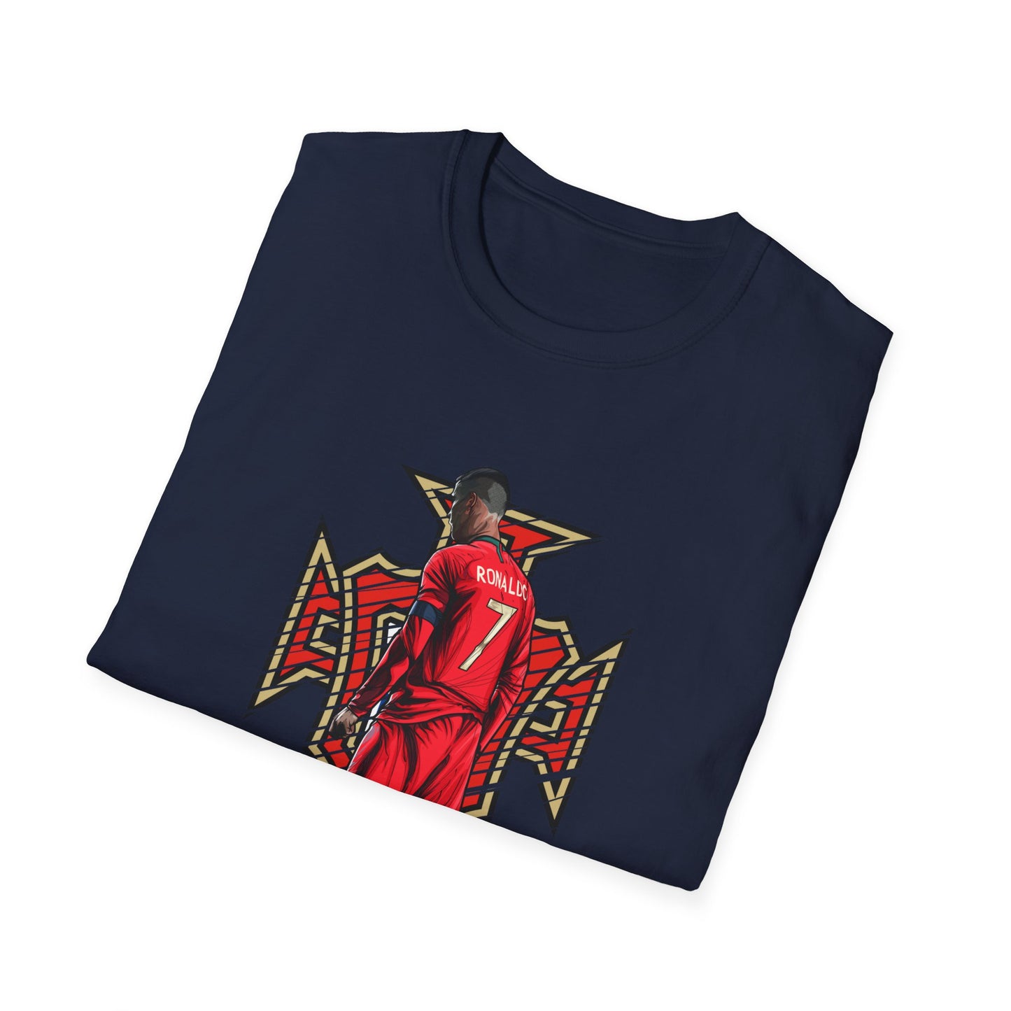 CR7 Free Kick Pose Portugal Logo Unisex Softstyle T-Shirt