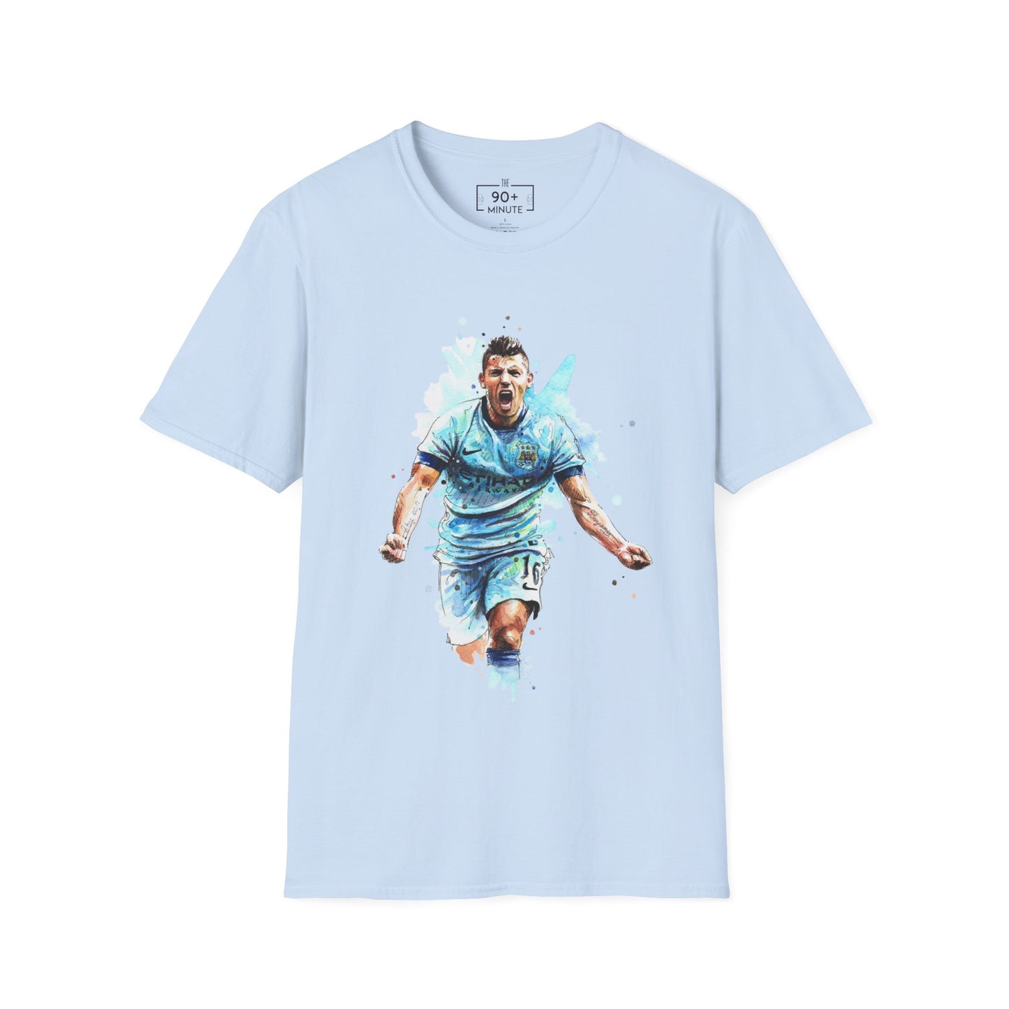 Man City Aguero Vintage Unisex Softstyle T-Shirt
