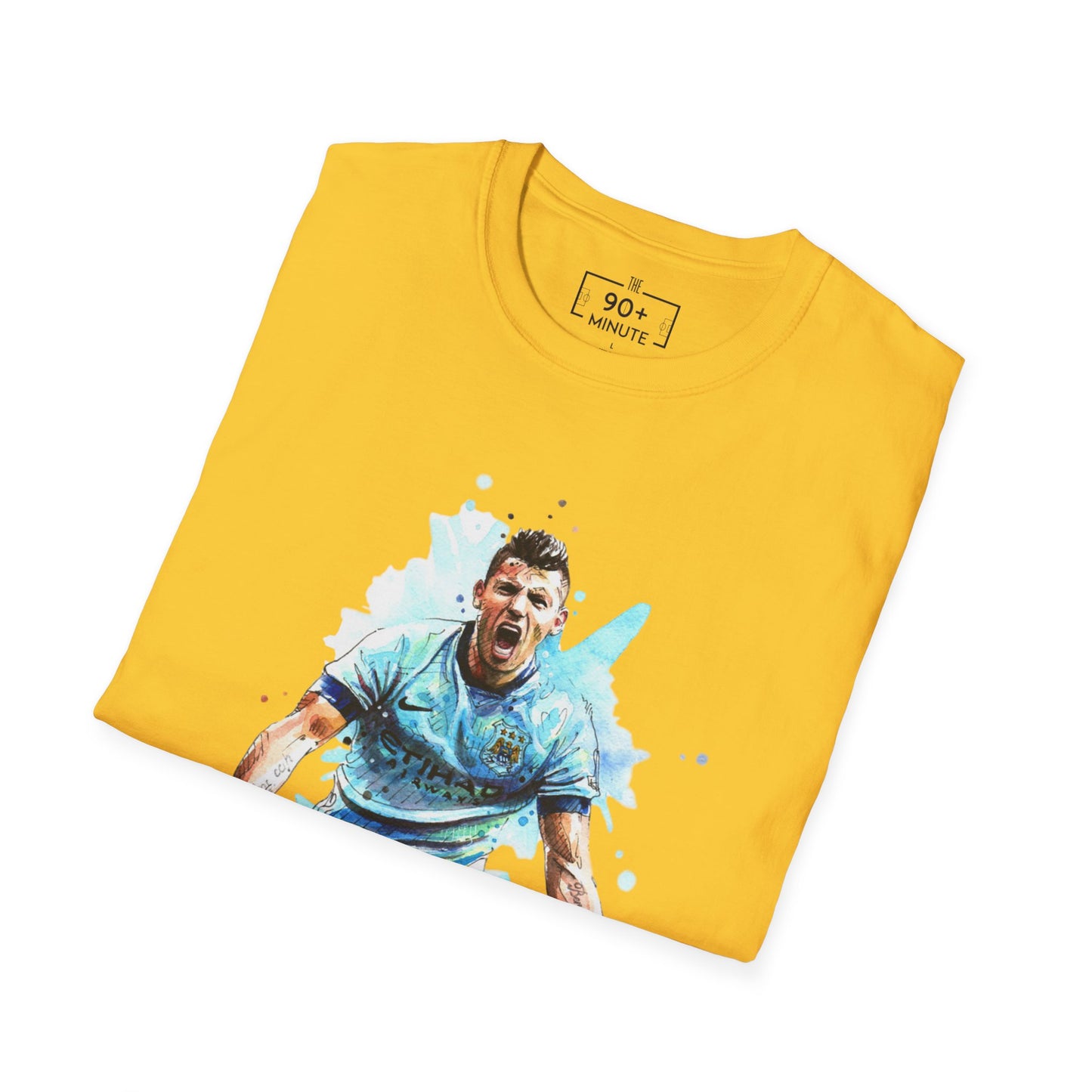 Man City Aguero Vintage Unisex Softstyle T-Shirt