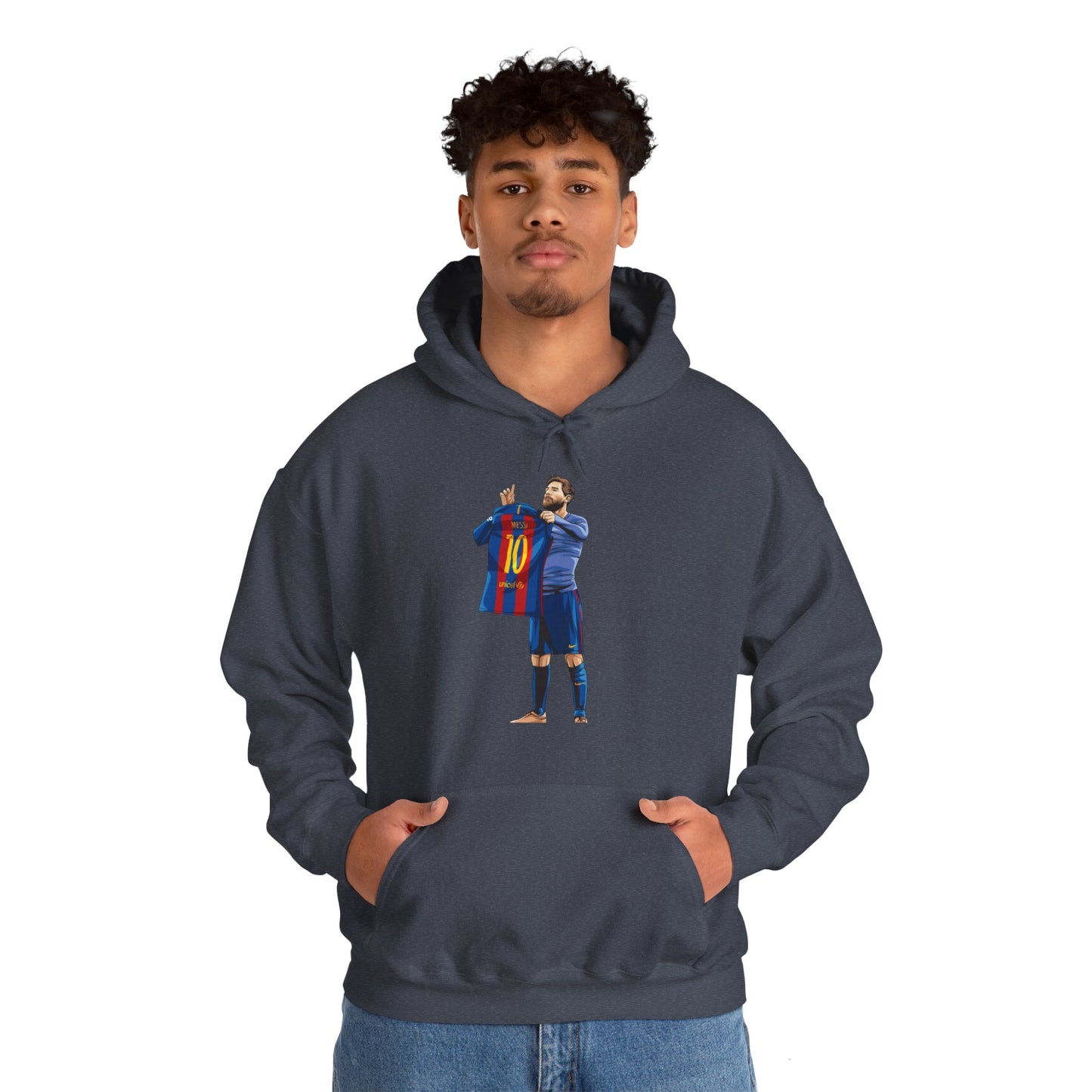 El Clasico Iconic Messi Celebration Unisex Heavy Blend™ Hooded Sweatshirt