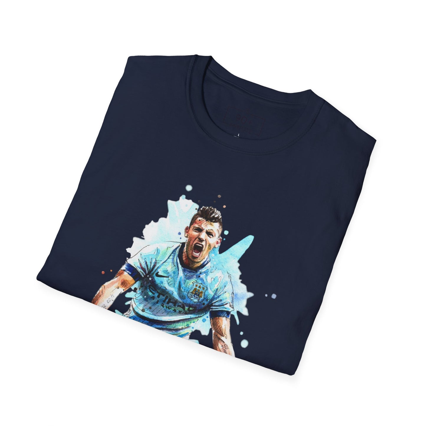 Man City Aguero Vintage Unisex Softstyle T-Shirt