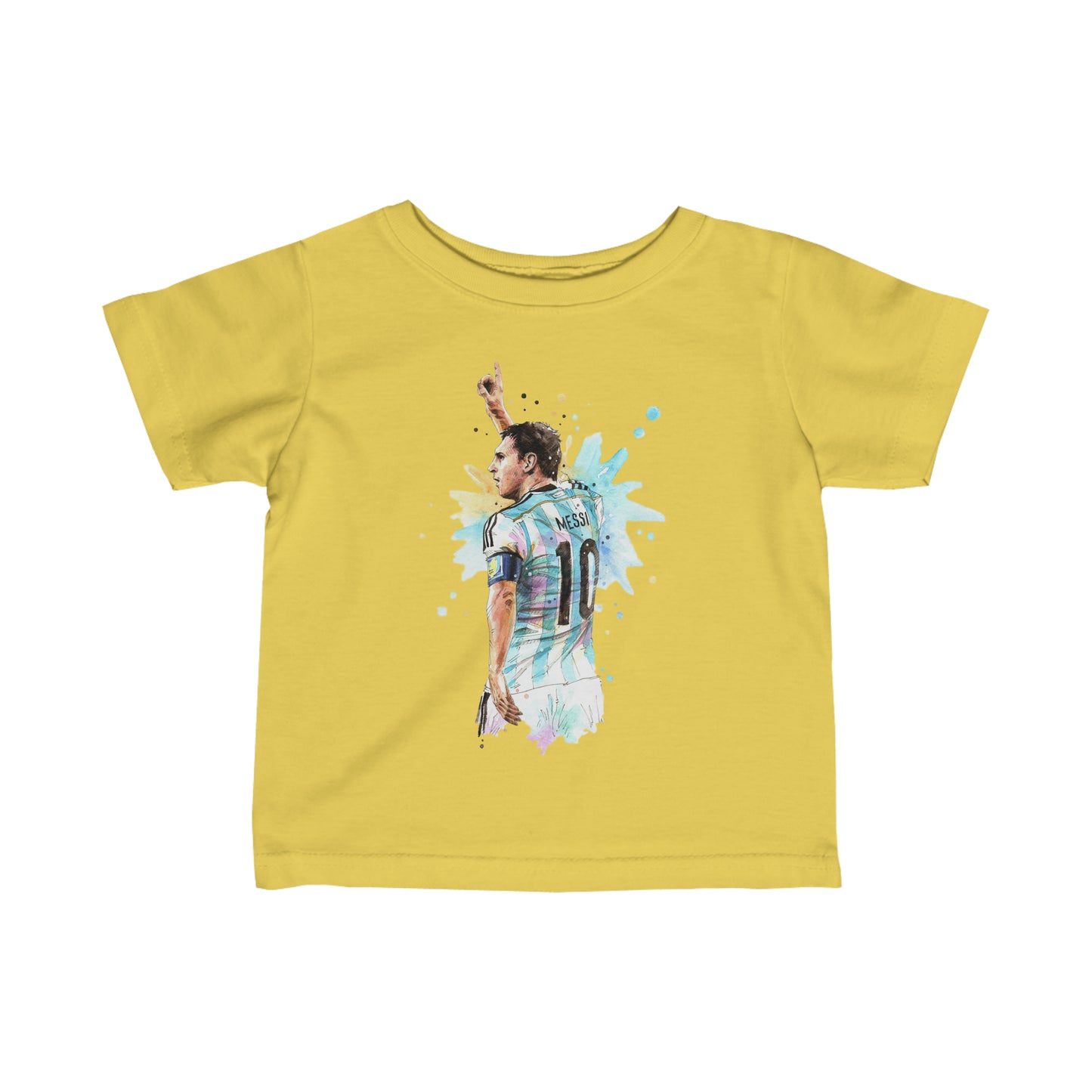 Lionel Messi Argentina Captain Vintage Baby Fine Jersey Tee