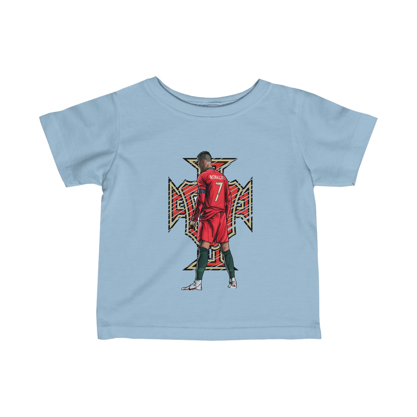 CR7 Free Kick Pose Portugal Logo Baby Jersey Tee