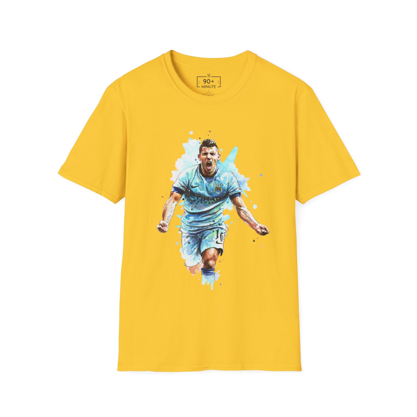 Man City Aguero Vintage Unisex Softstyle T-Shirt