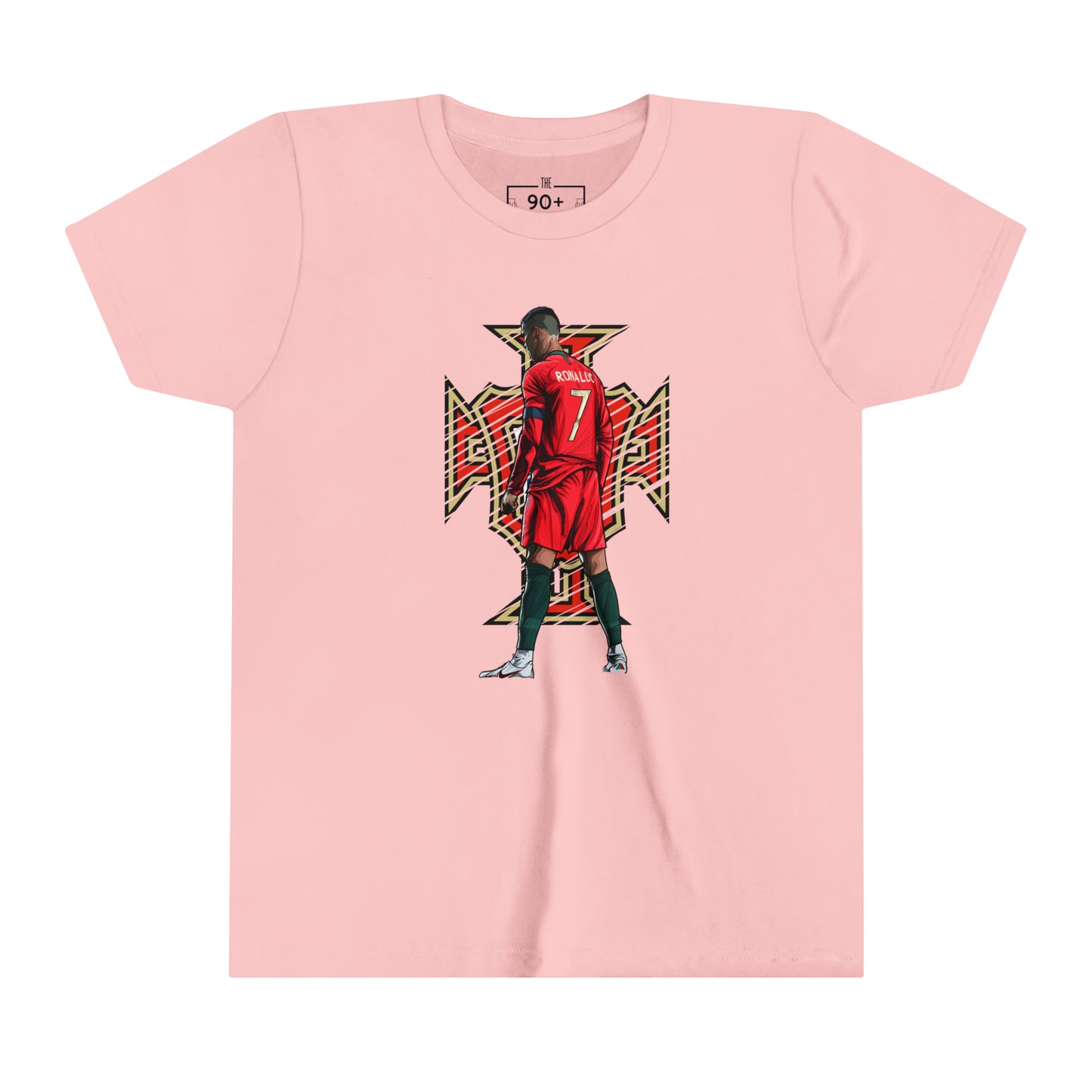 CR7 Free Kick Pose Portugal Logo Youth Short Sleeve Tee