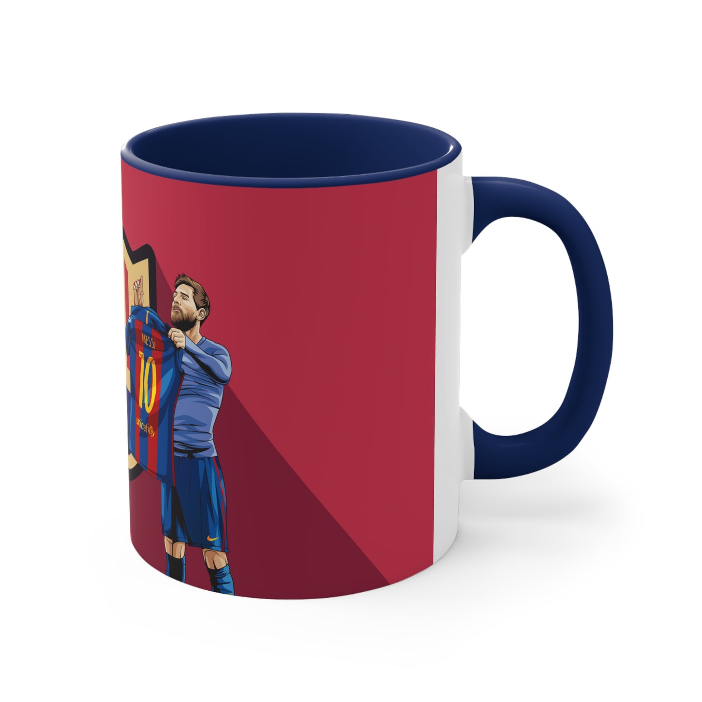 El Clasico Iconic Messi Celebration Accent Coffee Mug, 11oz