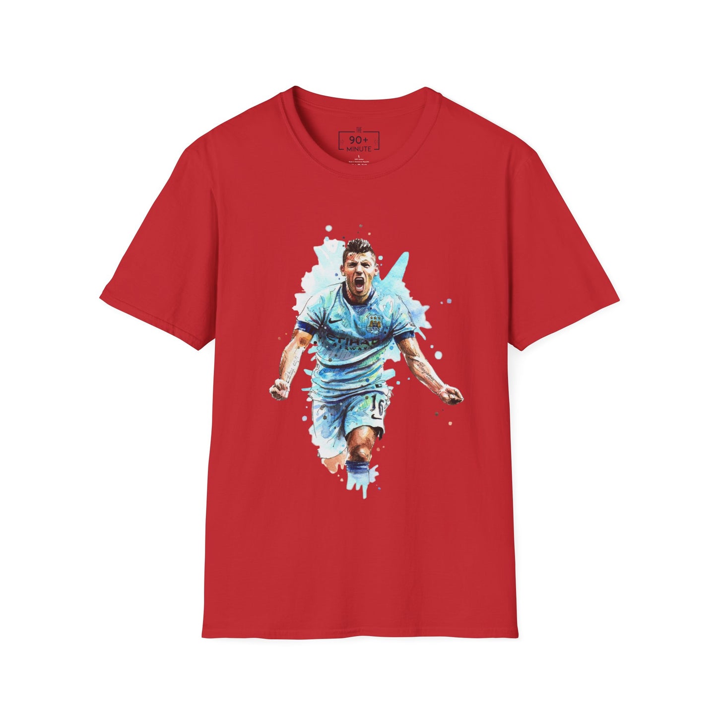 Man City Aguero Vintage Unisex Softstyle T-Shirt