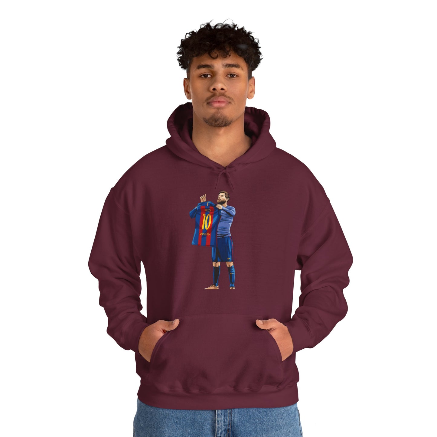 El Clasico Iconic Messi Celebration Unisex Heavy Blend™ Hooded Sweatshirt