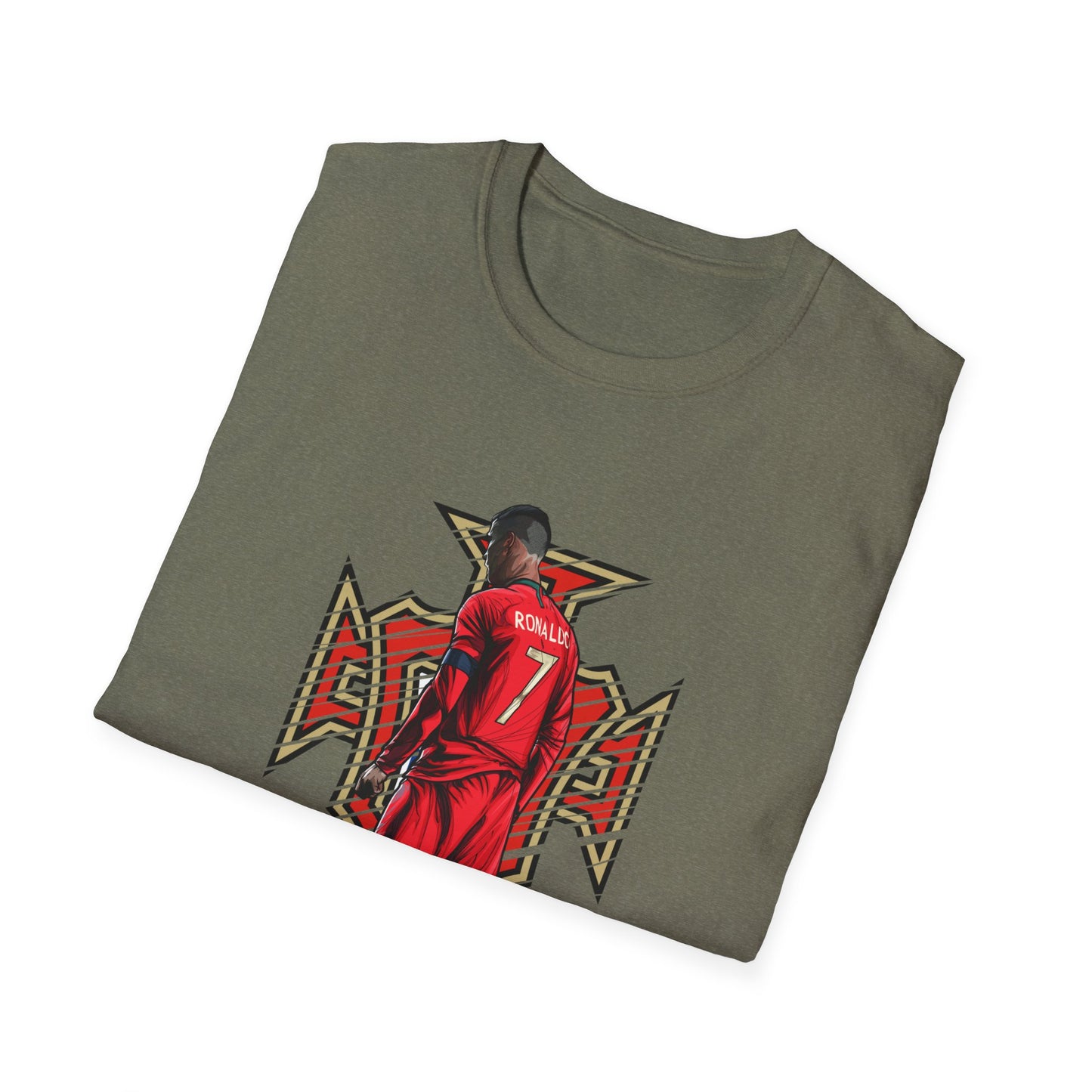 CR7 Free Kick Pose Portugal Logo Unisex Softstyle T-Shirt